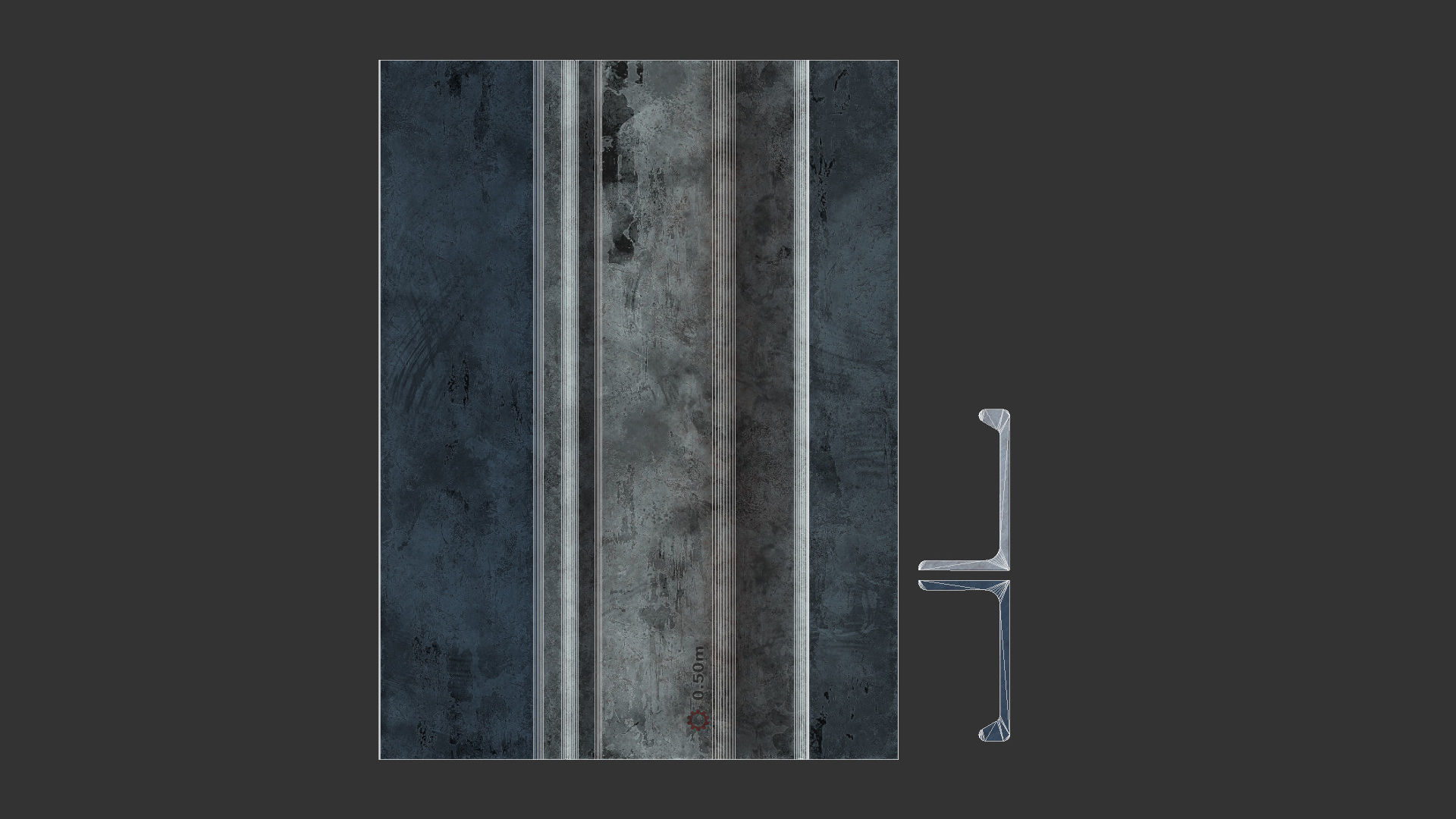 Angle Steel Beam SMB Low-poly Model Low-poly 3D model_1