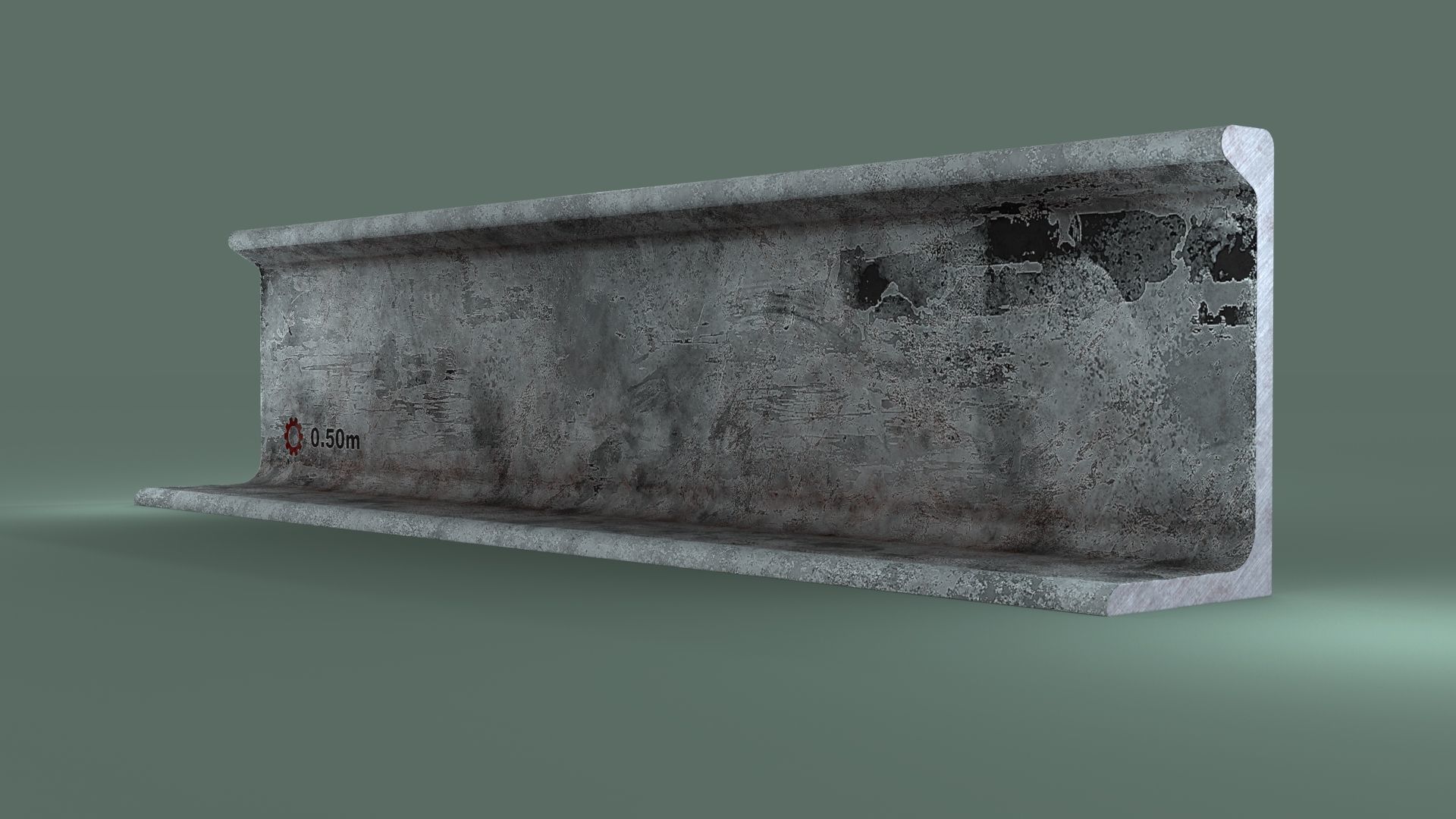 Angle Steel Beam SMB Low-poly Model Low-poly 3D model_12