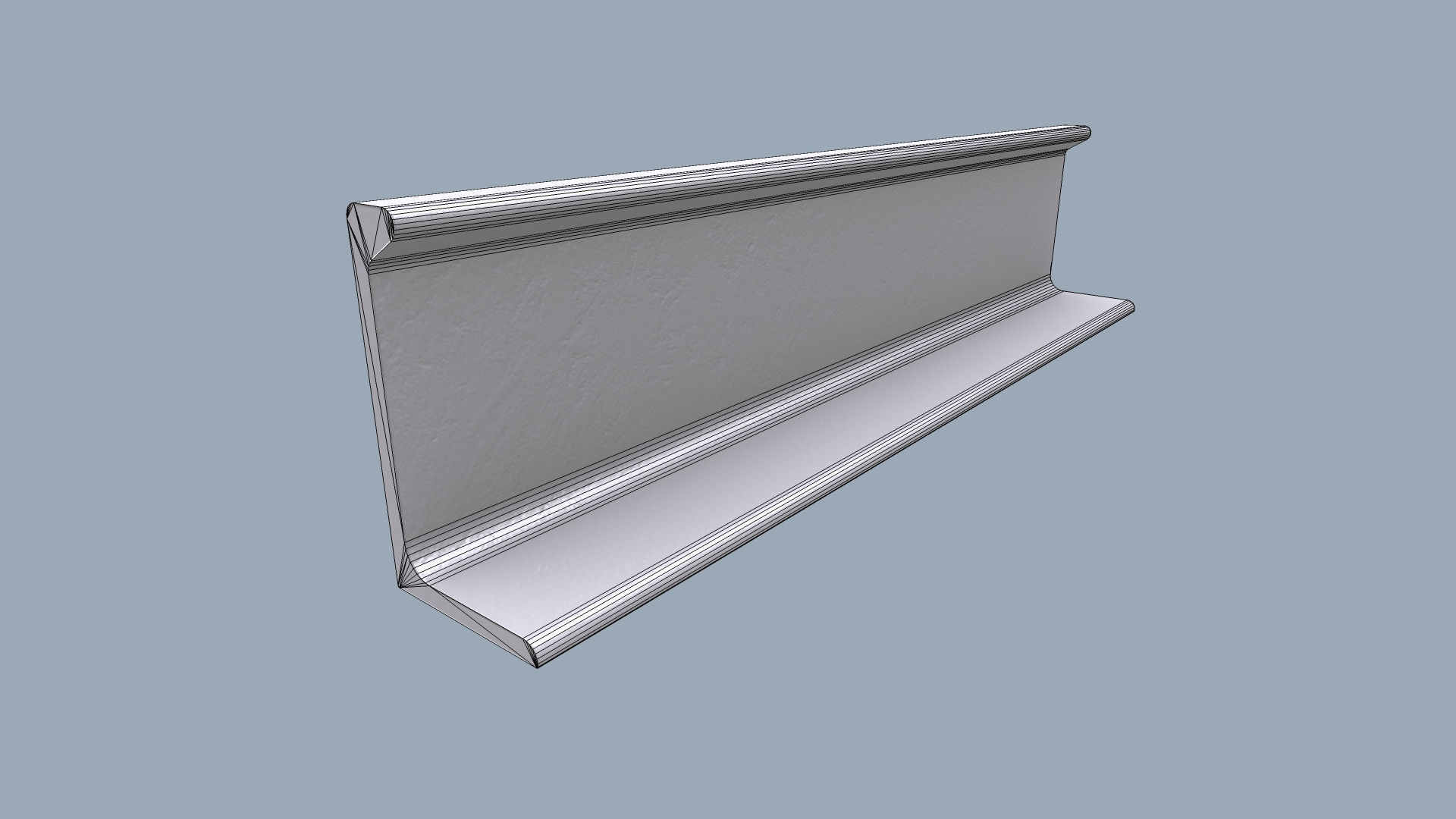 Angle Steel Beam SMB Low-poly Model Low-poly 3D model_4