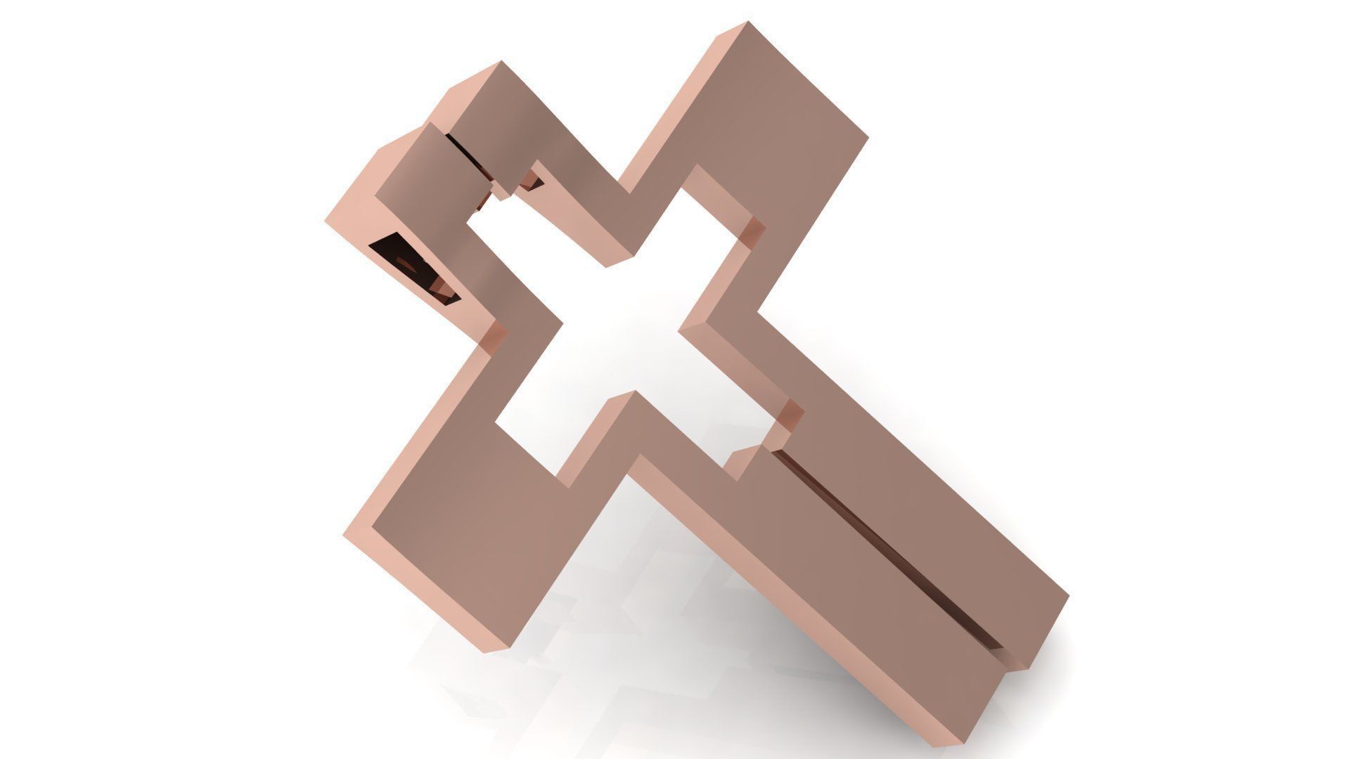 CROSS PENDANT CR55 3D print model_2