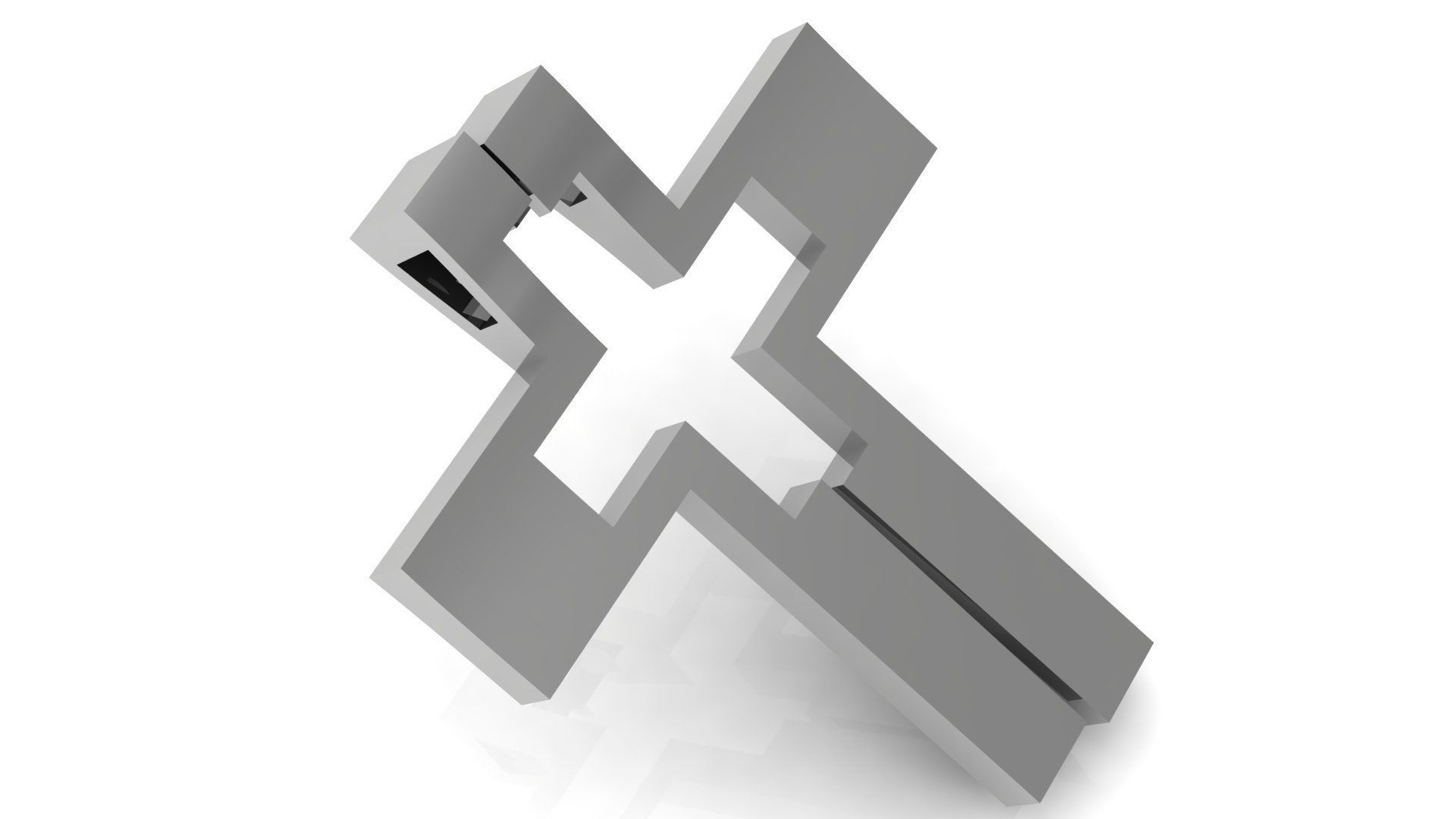 CROSS PENDANT CR55 3D print model_1