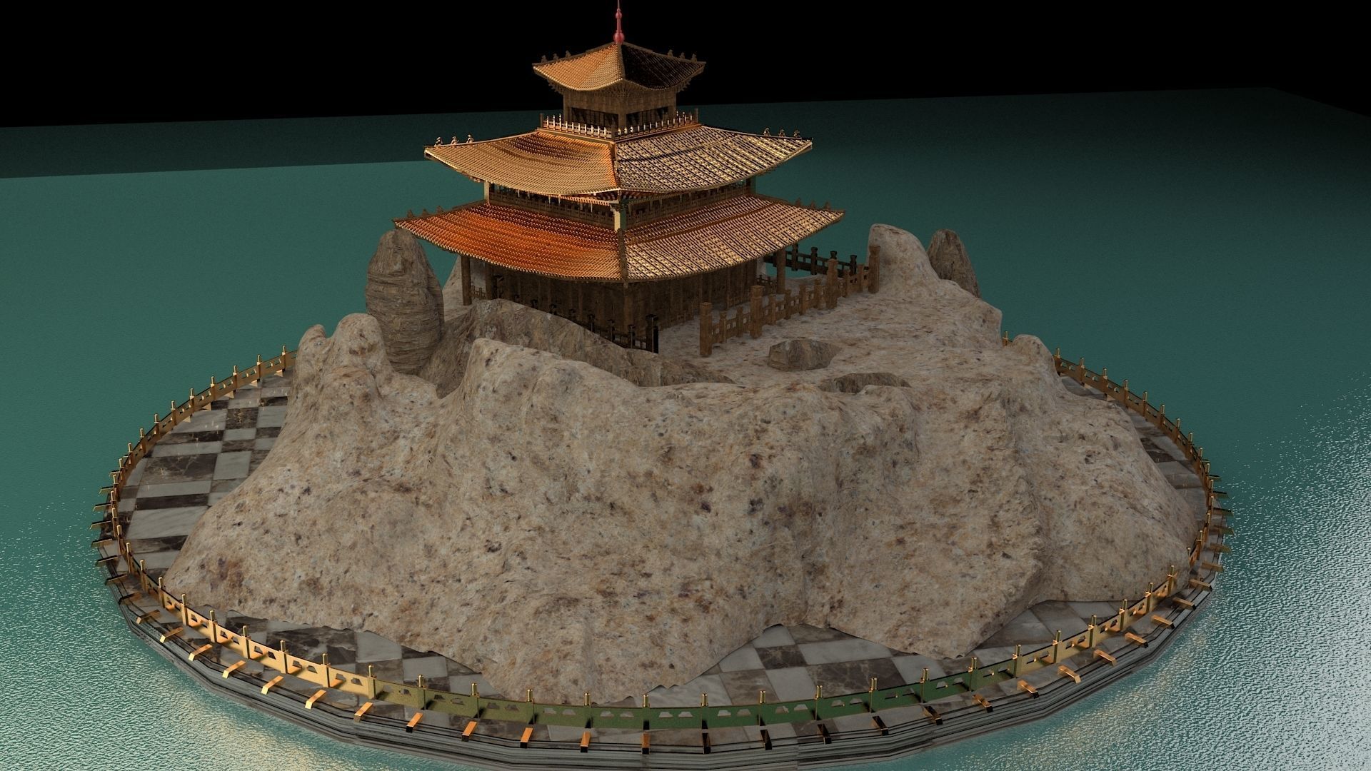 Chinese ancient house 3D model_3