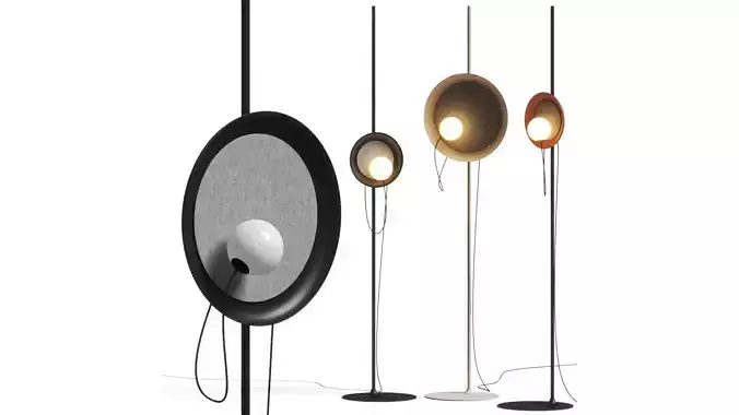 Milan Iluminacion Wire Floor Lamps 3D model