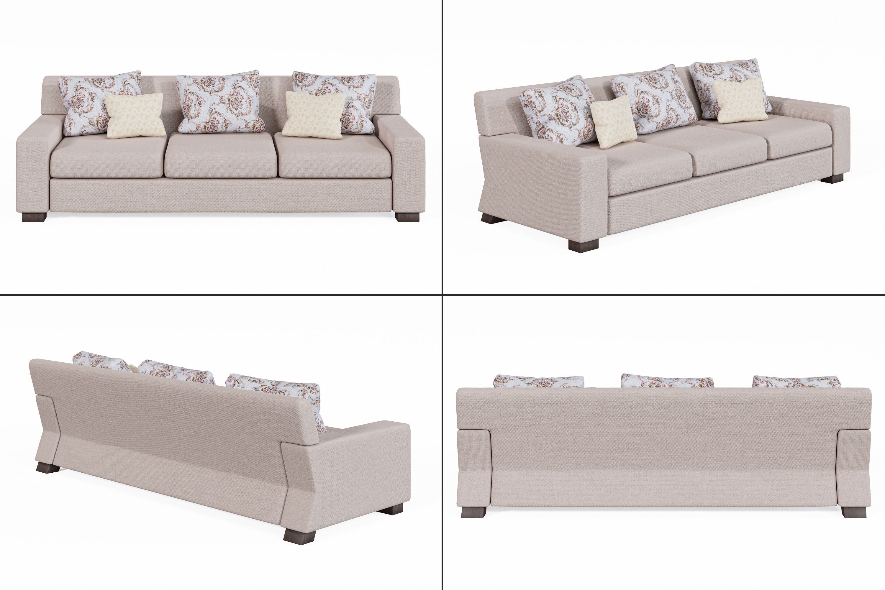 Modern Design Italian Sofa 3D model_1