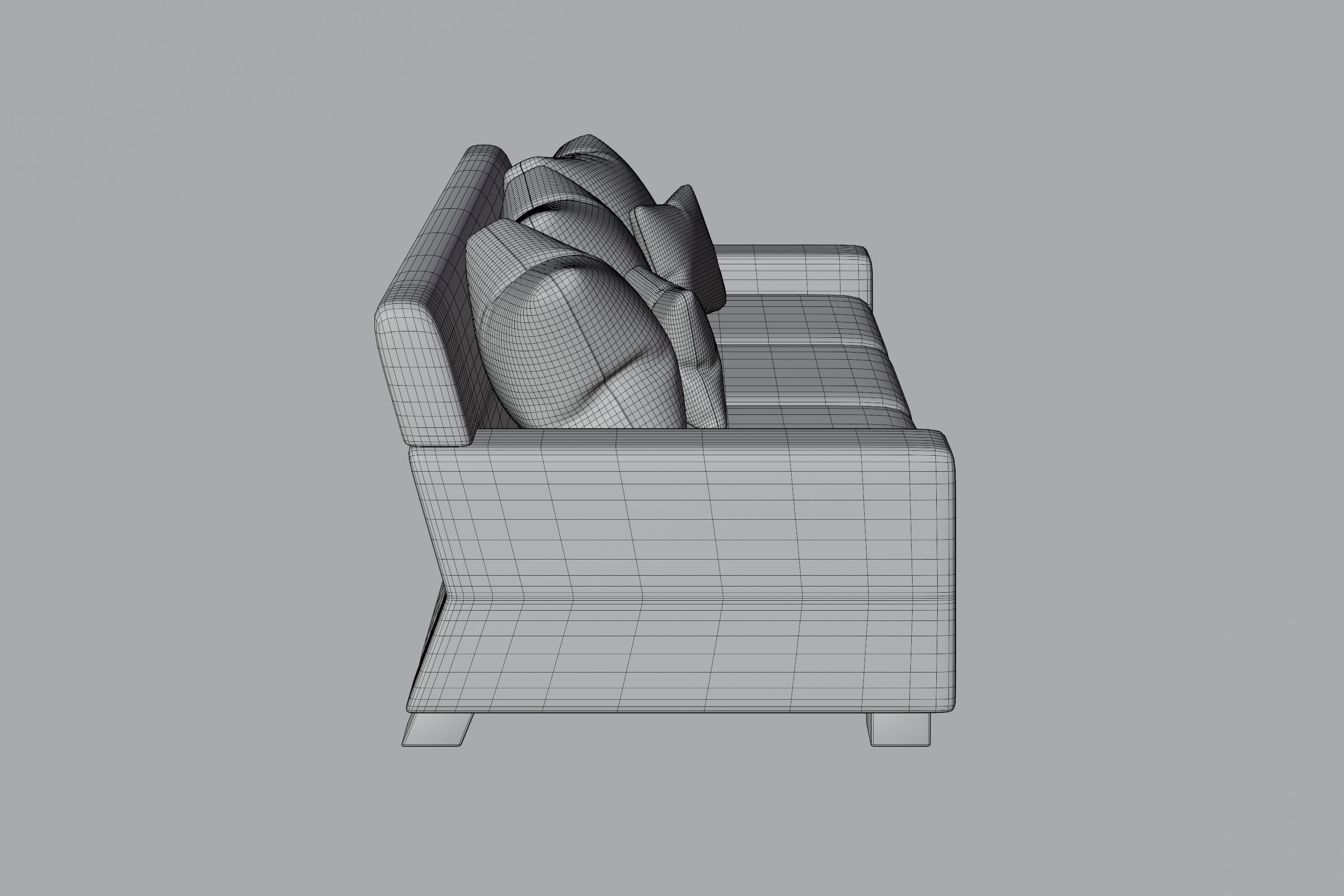 Modern Design Italian Sofa 3D model_6