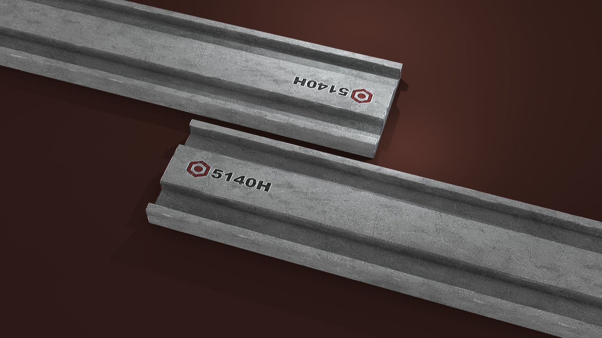 Gearing Track Profile SMB Low-poly Model Low-poly 3D model_8