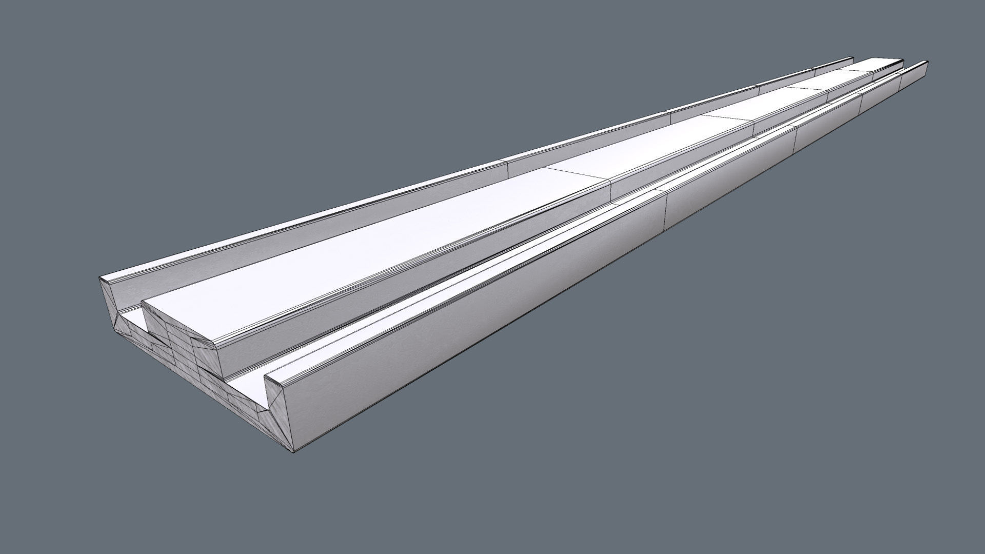 Gearing Track Profile SMB Low-poly Model Low-poly 3D model_5
