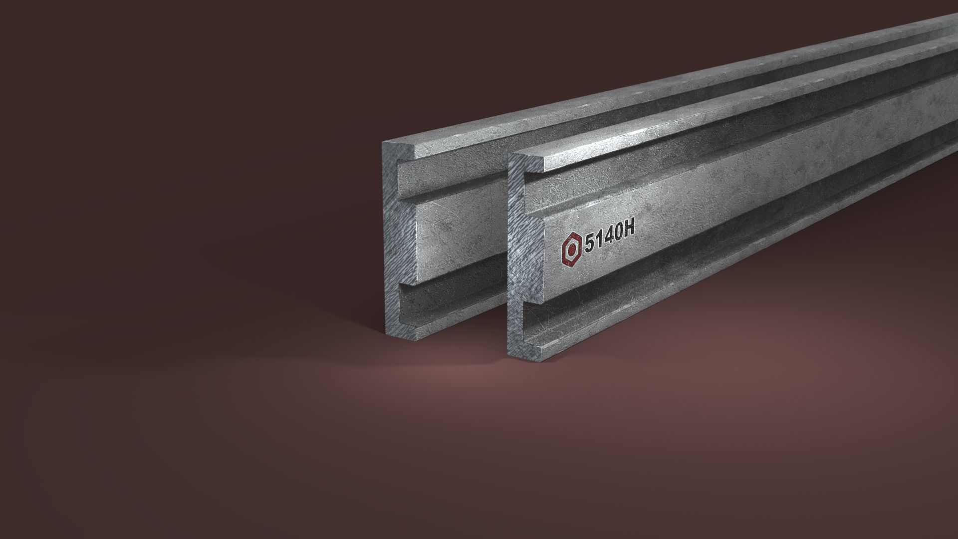 Gearing Track Profile SMB Low-poly Model Low-poly 3D model_2