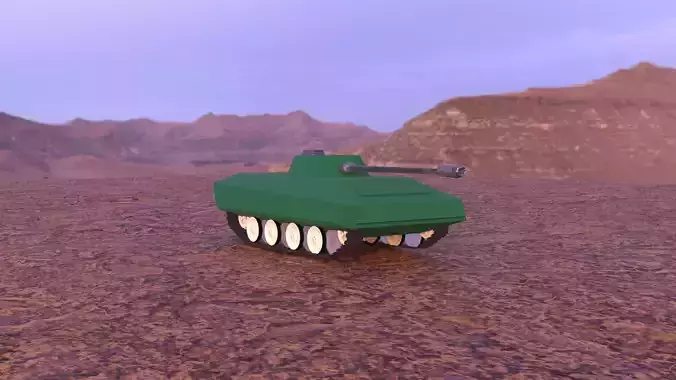 tanque toy tank in desert