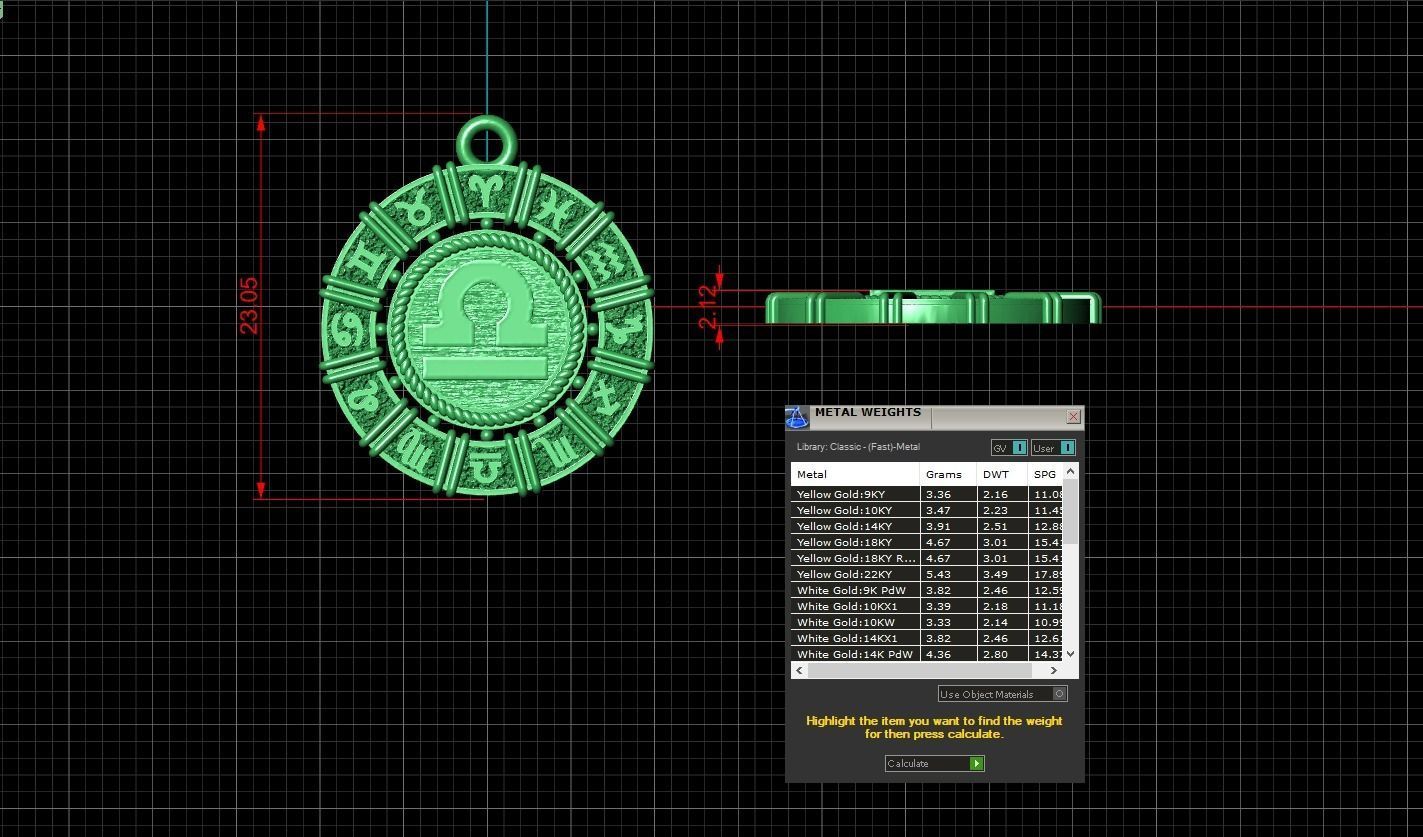 Zodiac symbol LIBRA  3D print model 3D print model_9