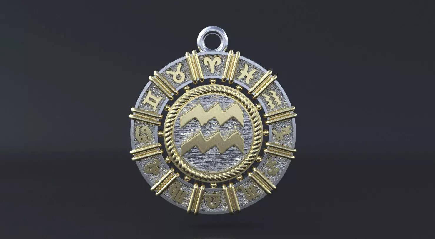 Zodiac symbol   AQUARIUS  3D print model 3D print model_0