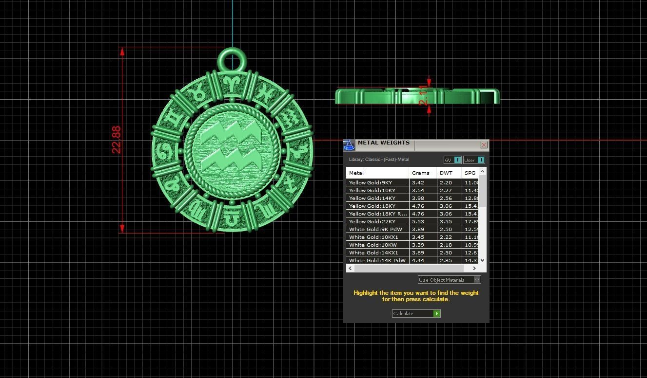 Zodiac symbol   AQUARIUS  3D print model 3D print model_8