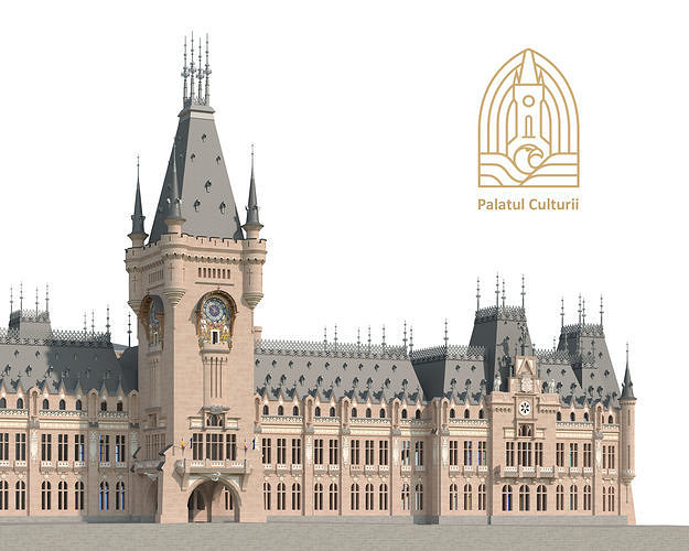 Palace of Culture - Palatul Culturii Iasi 3D model