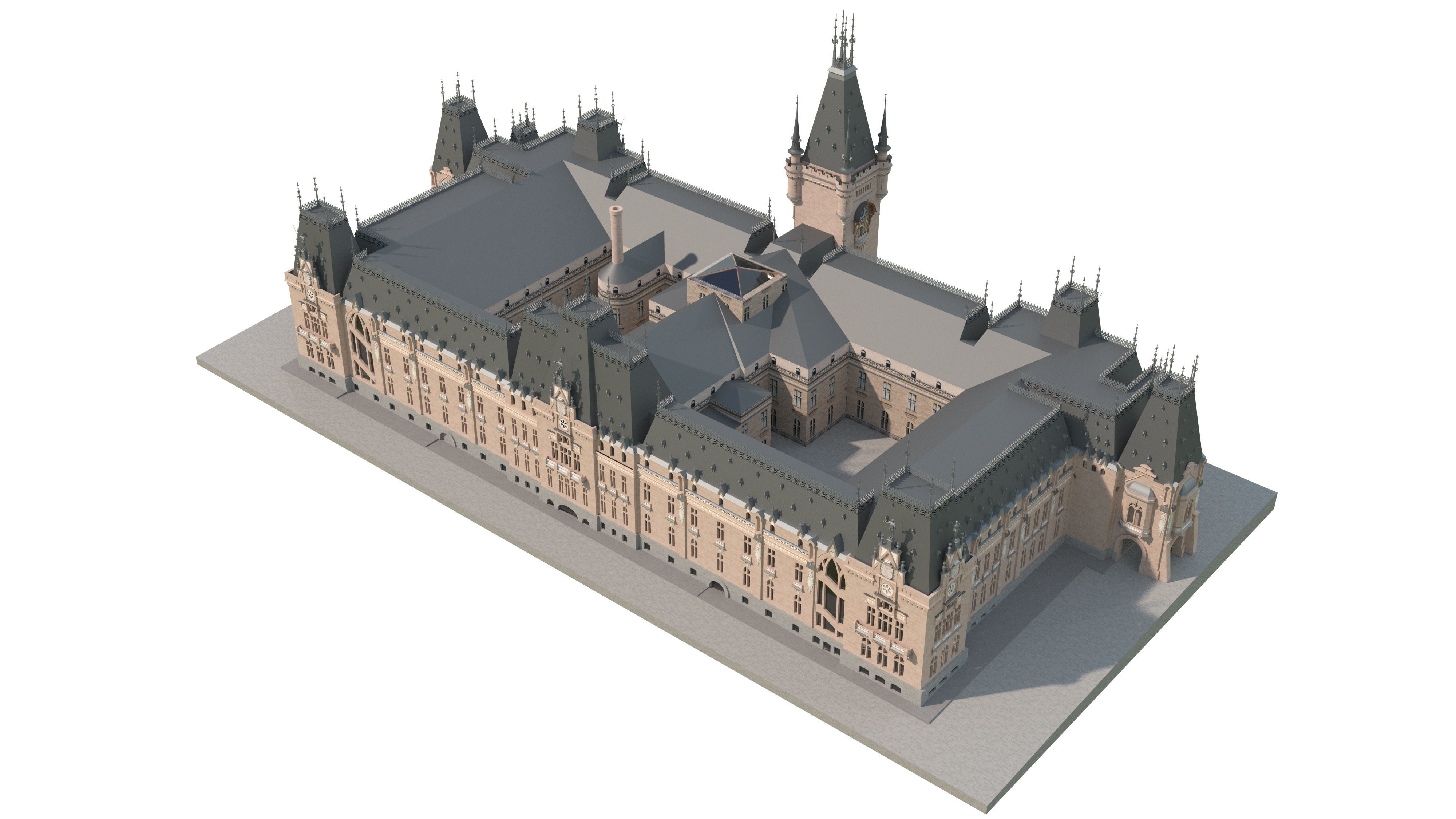 Palace of Culture - Palatul Culturii Iasi 3D model_8