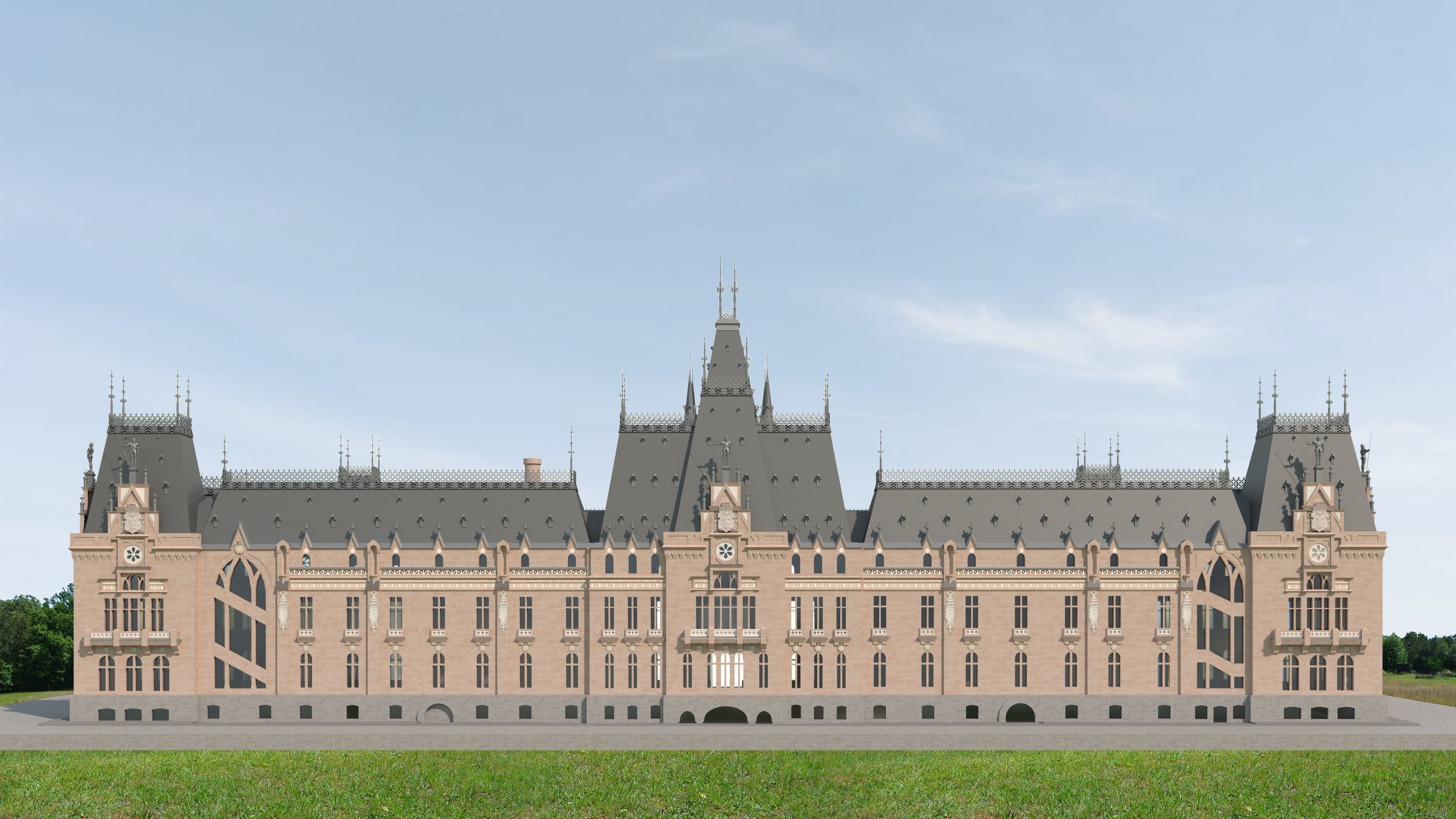 Palace of Culture - Palatul Culturii Iasi 3D model_4
