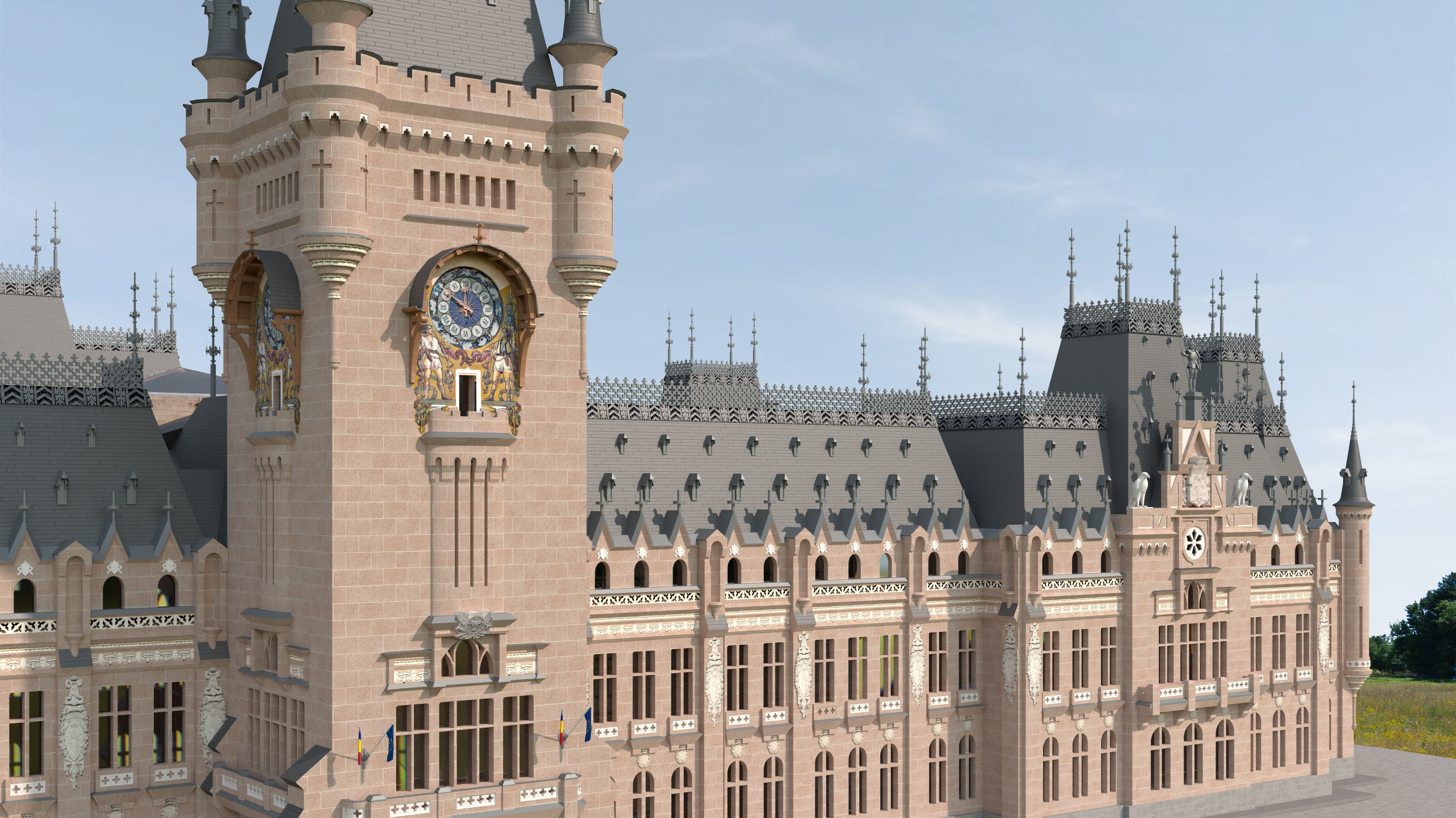 Palace of Culture - Palatul Culturii Iasi 3D model_5