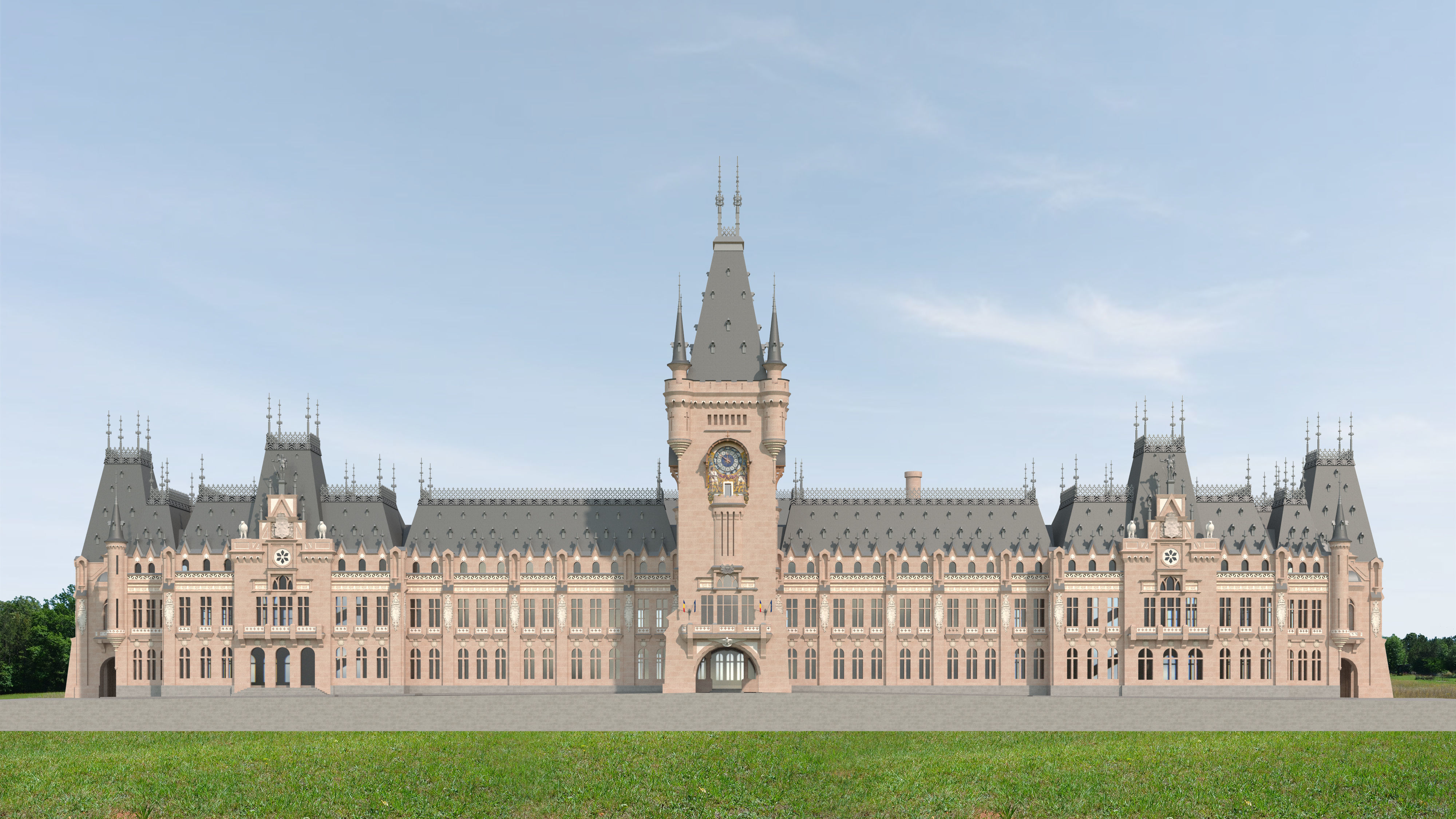 Palace of Culture - Palatul Culturii Iasi 3D model_2