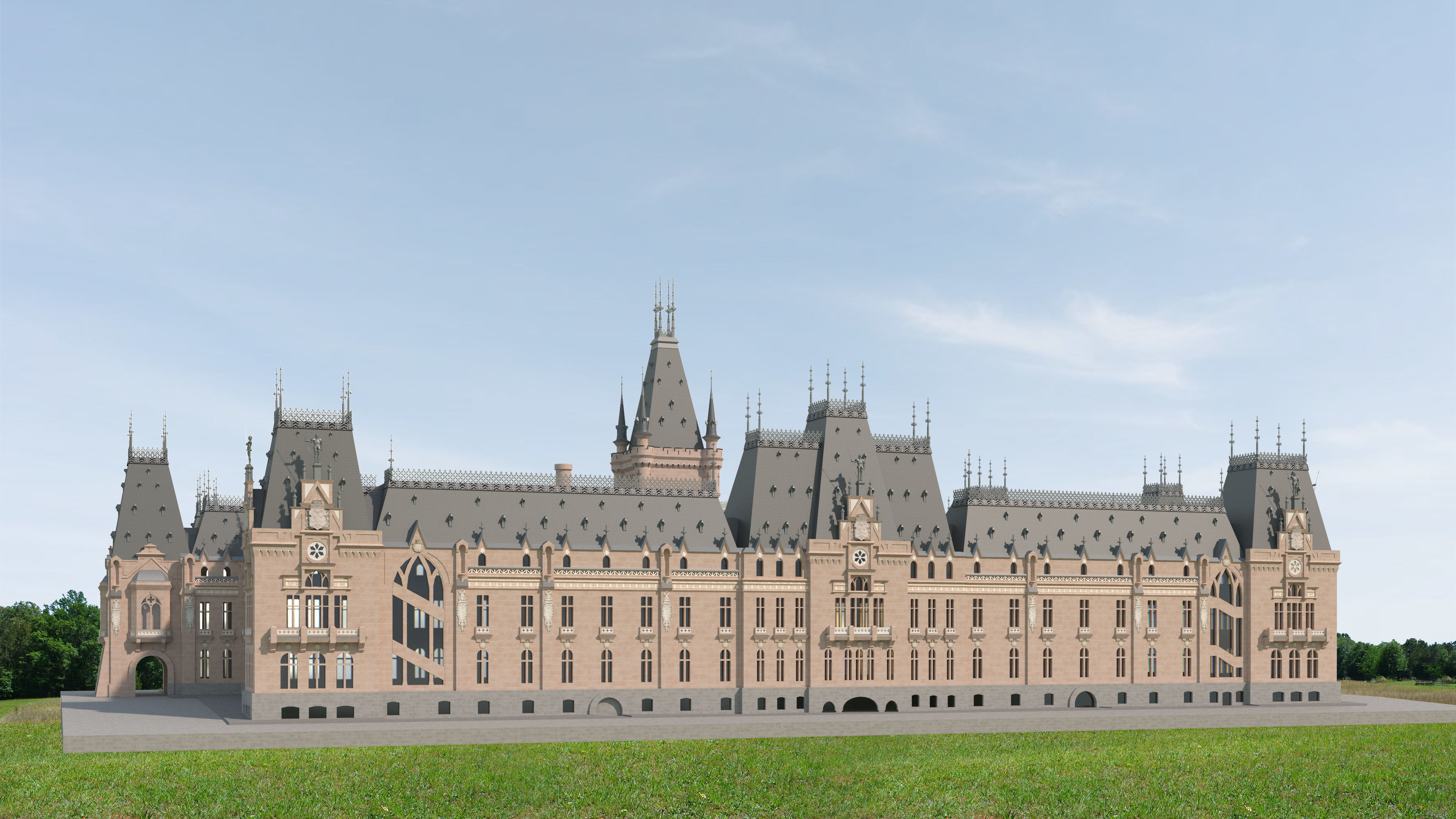 Palace of Culture - Palatul Culturii Iasi 3D model_3