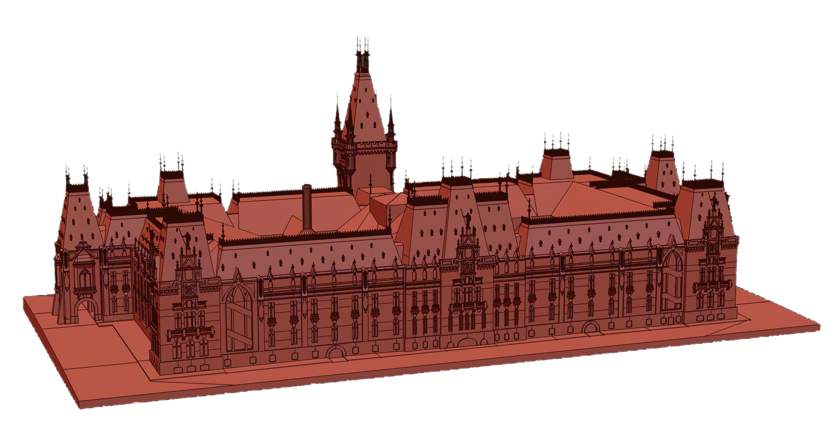 Palace of Culture - Palatul Culturii Iasi 3D model_11