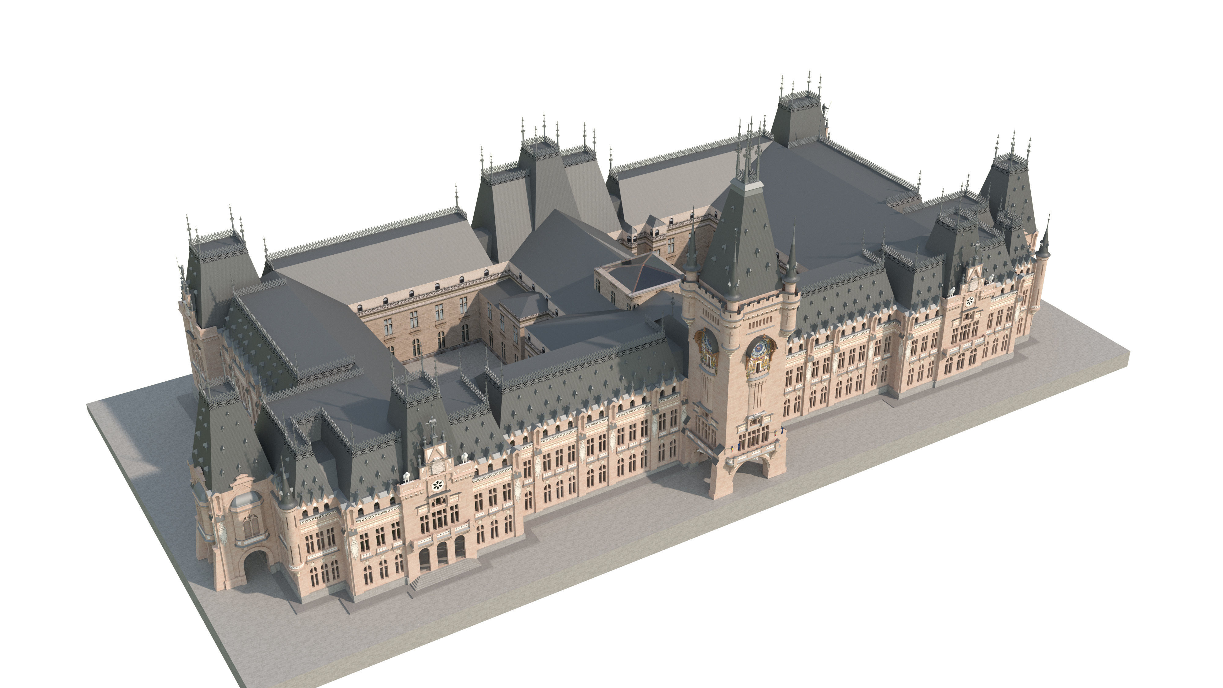 Palace of Culture - Palatul Culturii Iasi 3D model_7
