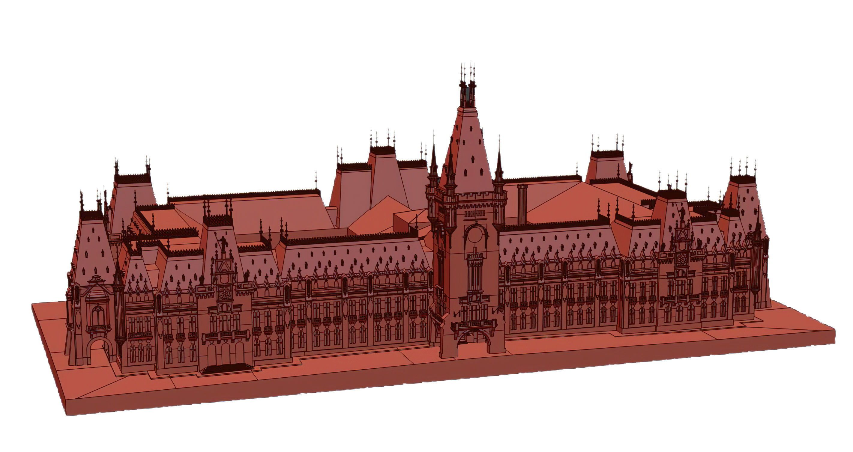 Palace of Culture - Palatul Culturii Iasi 3D model_10