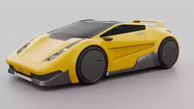 Super car  rigged vehicle 3D model