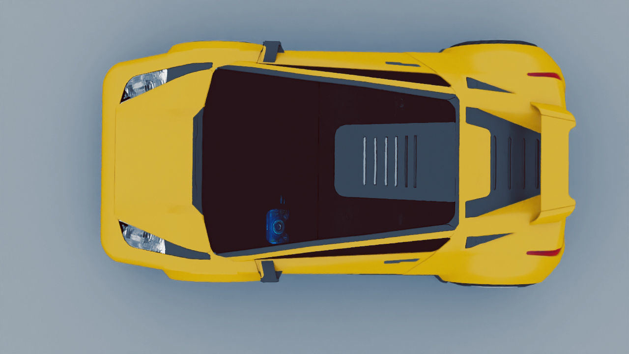 Super car  rigged vehicle 3D model_6