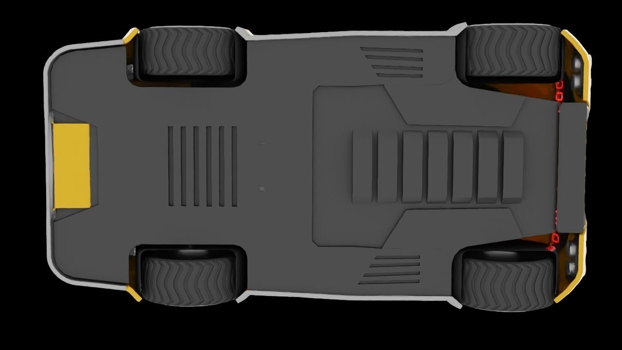 Super car  rigged vehicle 3D model_17