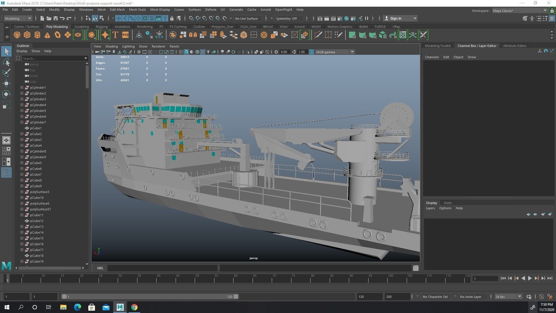 Multi purpose vessel  Low-poly 3D model_5