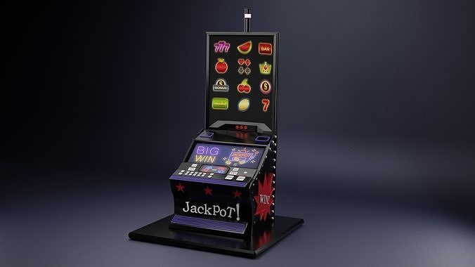 Low poly slot machine 2 Low-poly 3D model