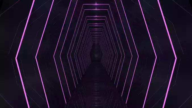 Futuristic Corridor Free low-poly 3D model