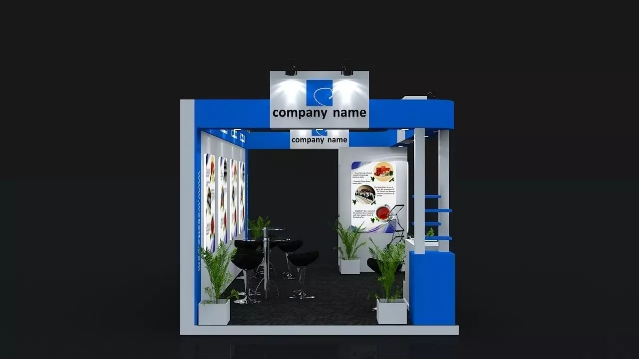 Exhibition Booth 3D Model 6 mtr x 3 mtr 3D model_0