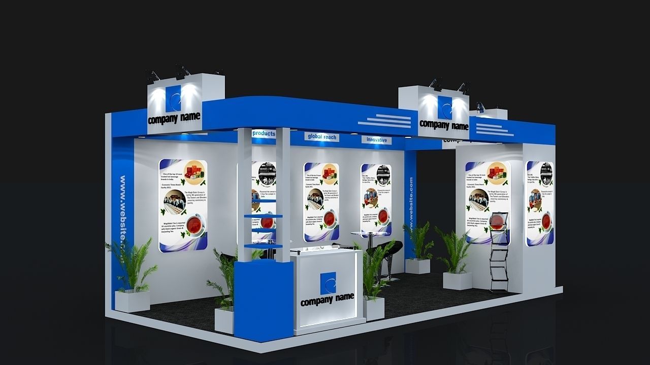Exhibition Booth 3D Model 6 mtr x 3 mtr 3D model_4