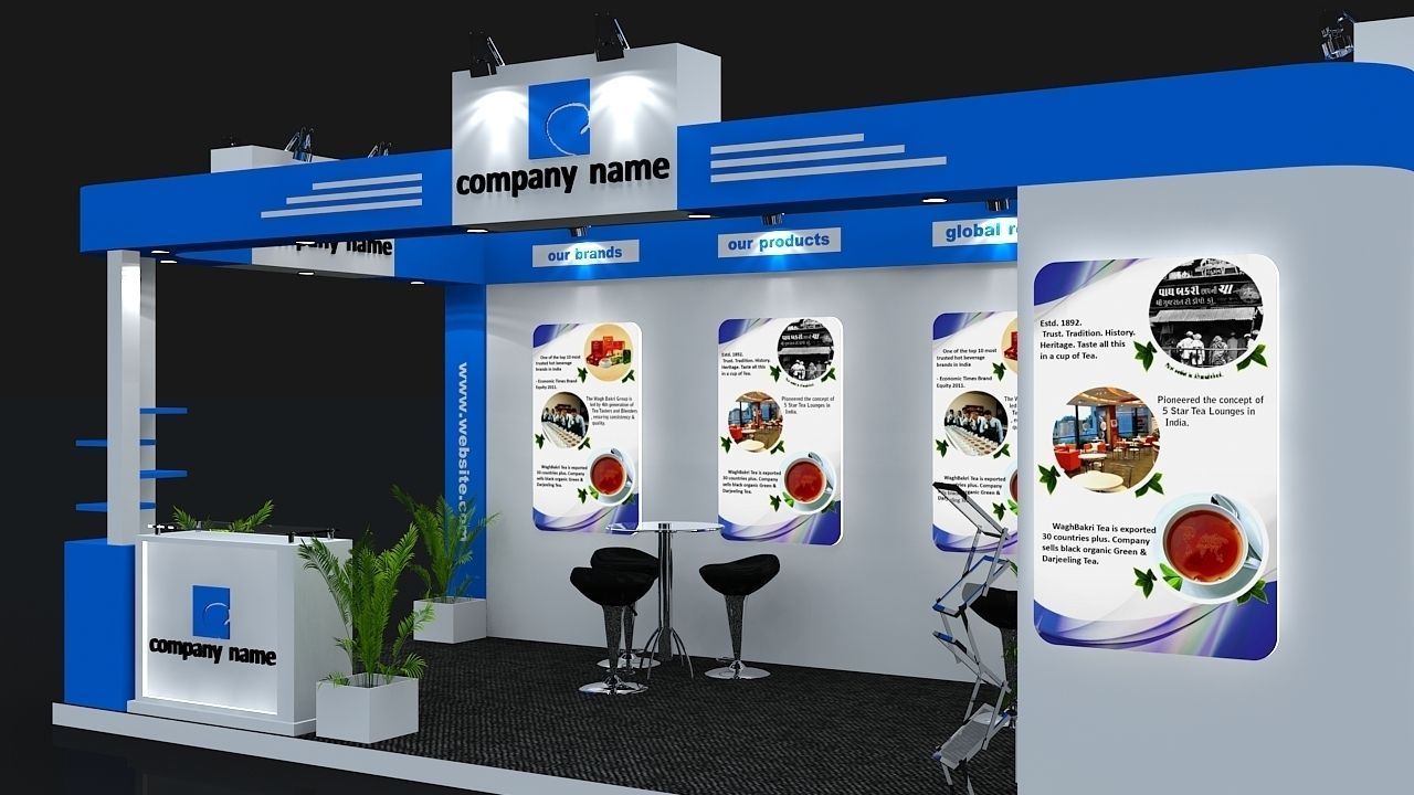 Exhibition Booth 3D Model 6 mtr x 3 mtr 3D model_6