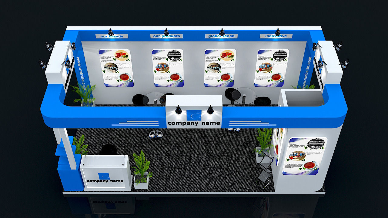 Exhibition Booth 3D Model 6 mtr x 3 mtr 3D model_3