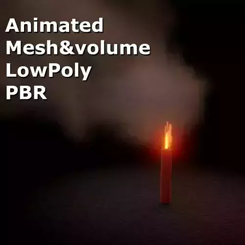 Flare torch animated looping Low-poly 3D model