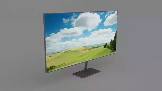 Minimalistic Big Modern Widescreen TV Free low-poly 3D model