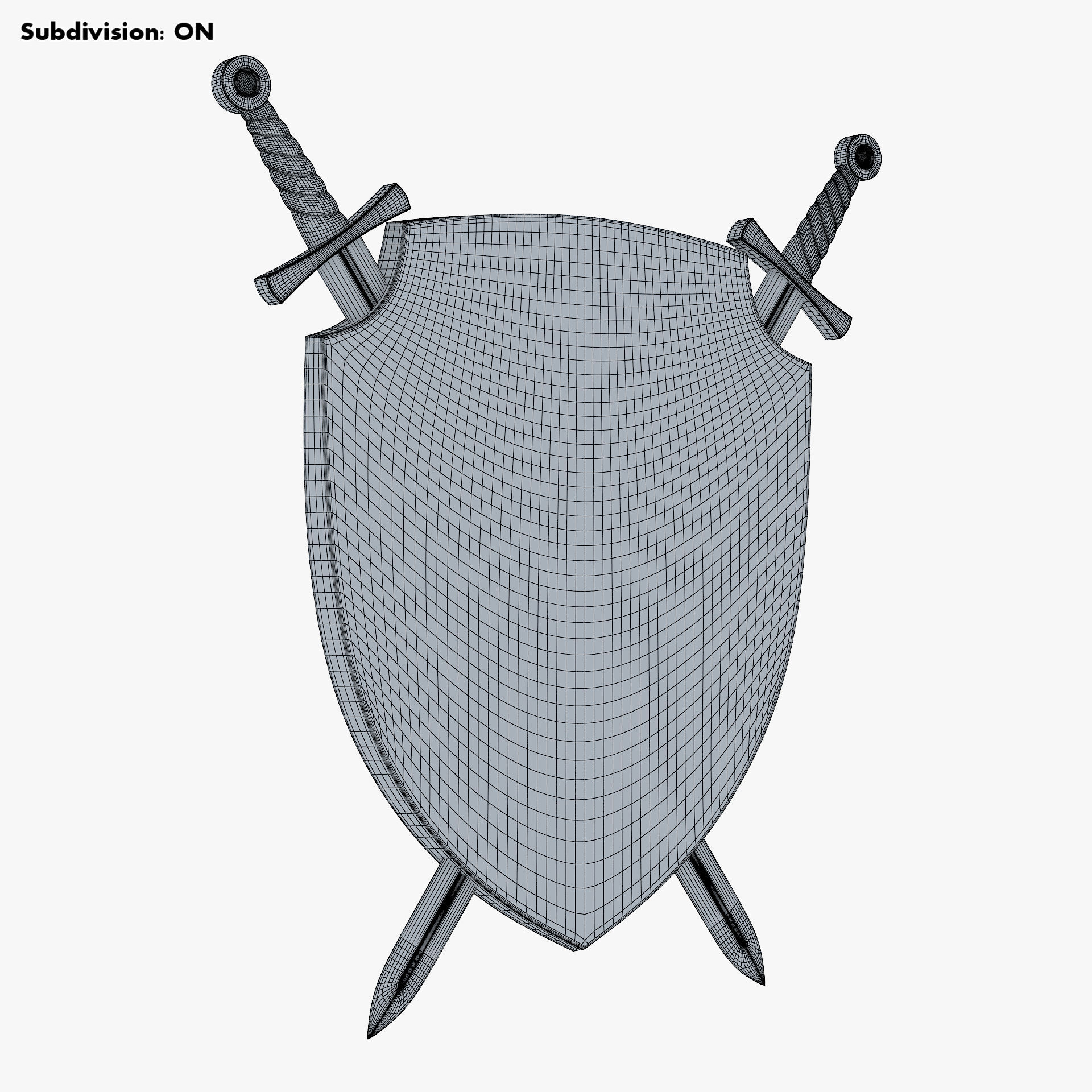 Coat of Arms of Ukraine M 1 3D model_18