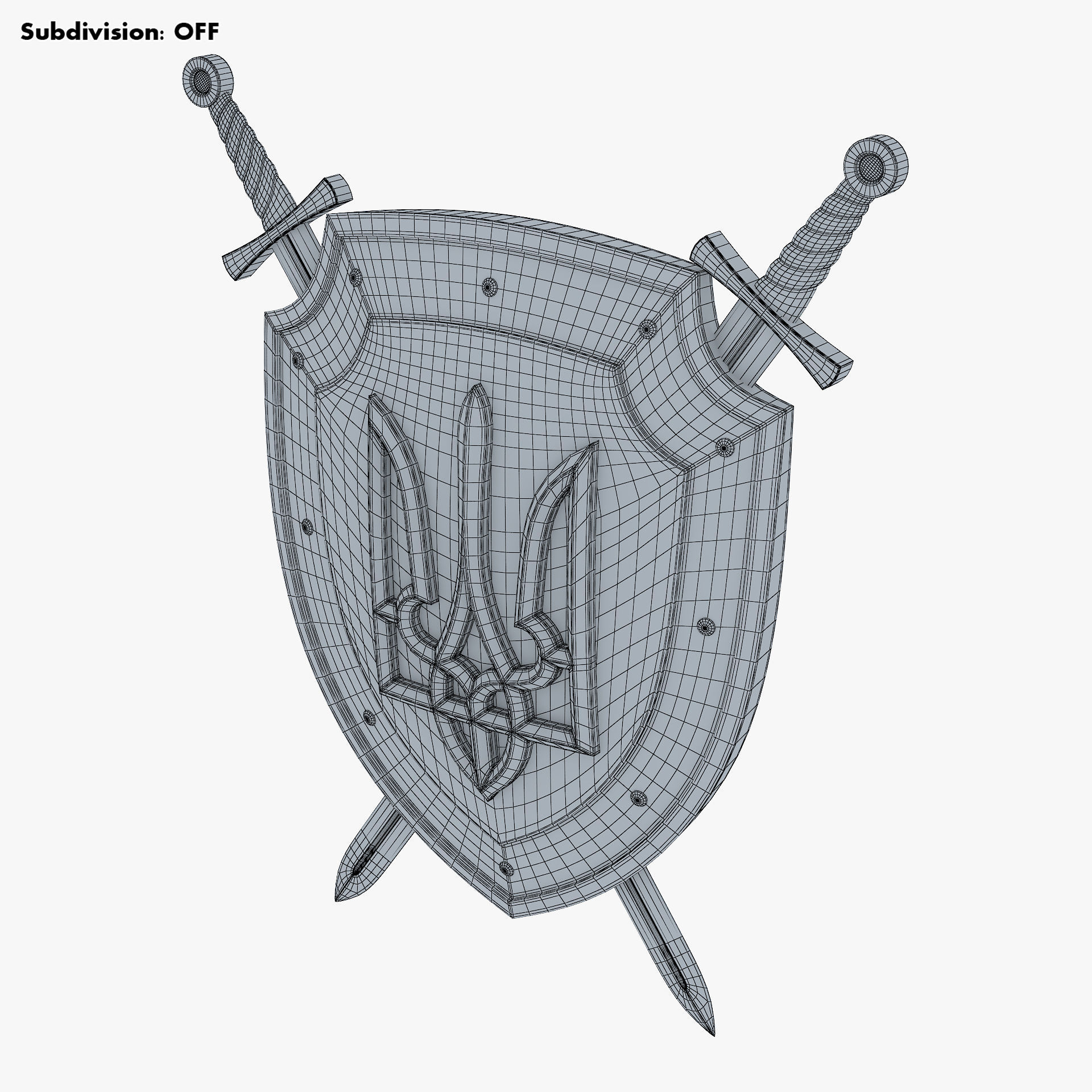 Coat of Arms of Ukraine M 1 3D model_15