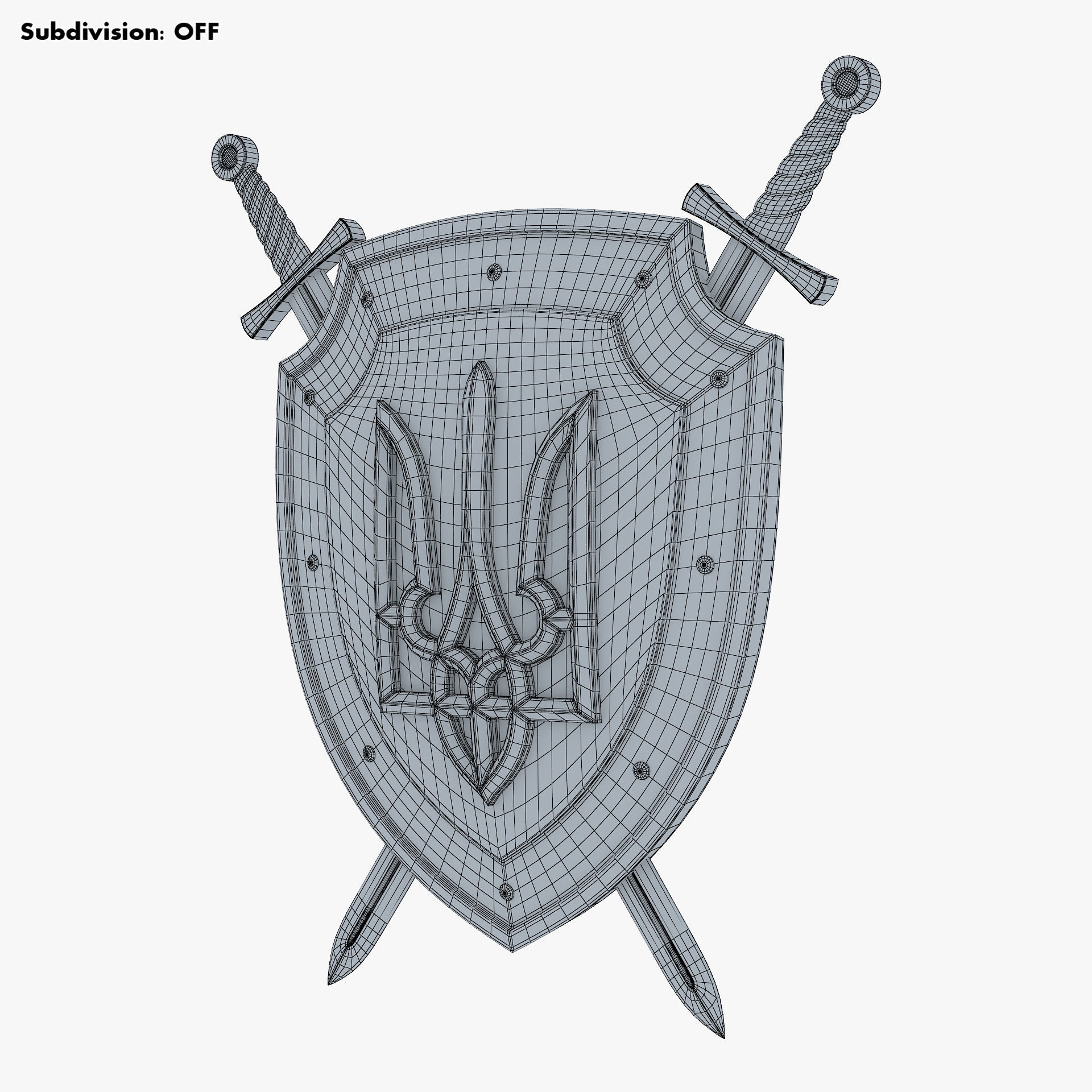 Coat of Arms of Ukraine M 1 3D model_13