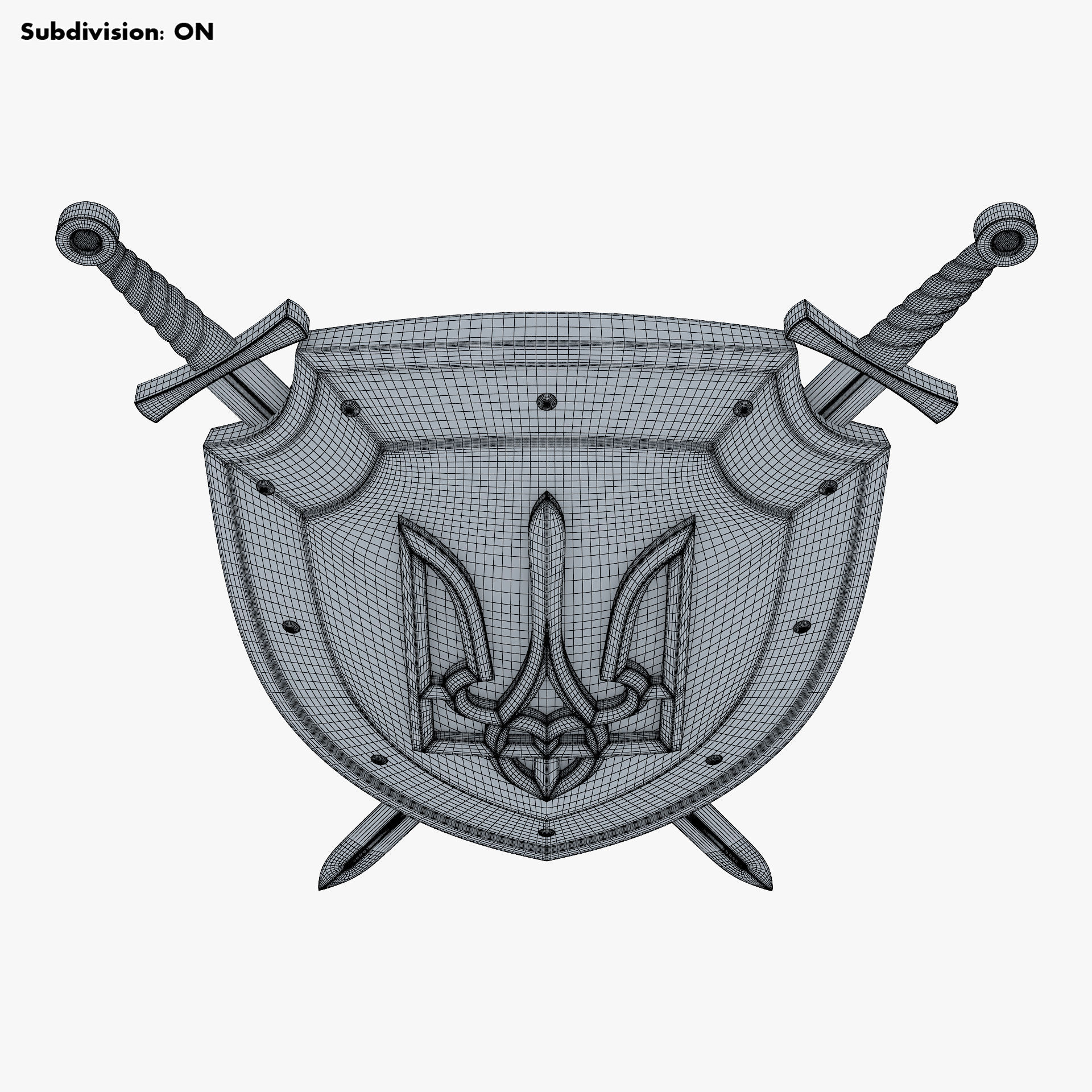 Coat of Arms of Ukraine M 1 3D model_10
