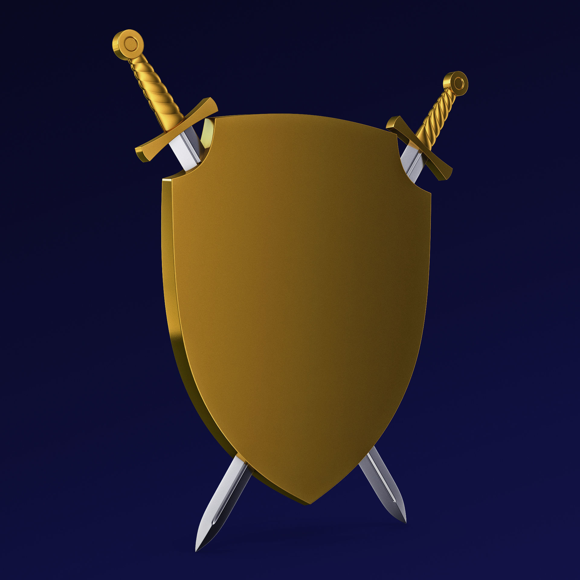 Coat of Arms of Ukraine M 1 3D model_6