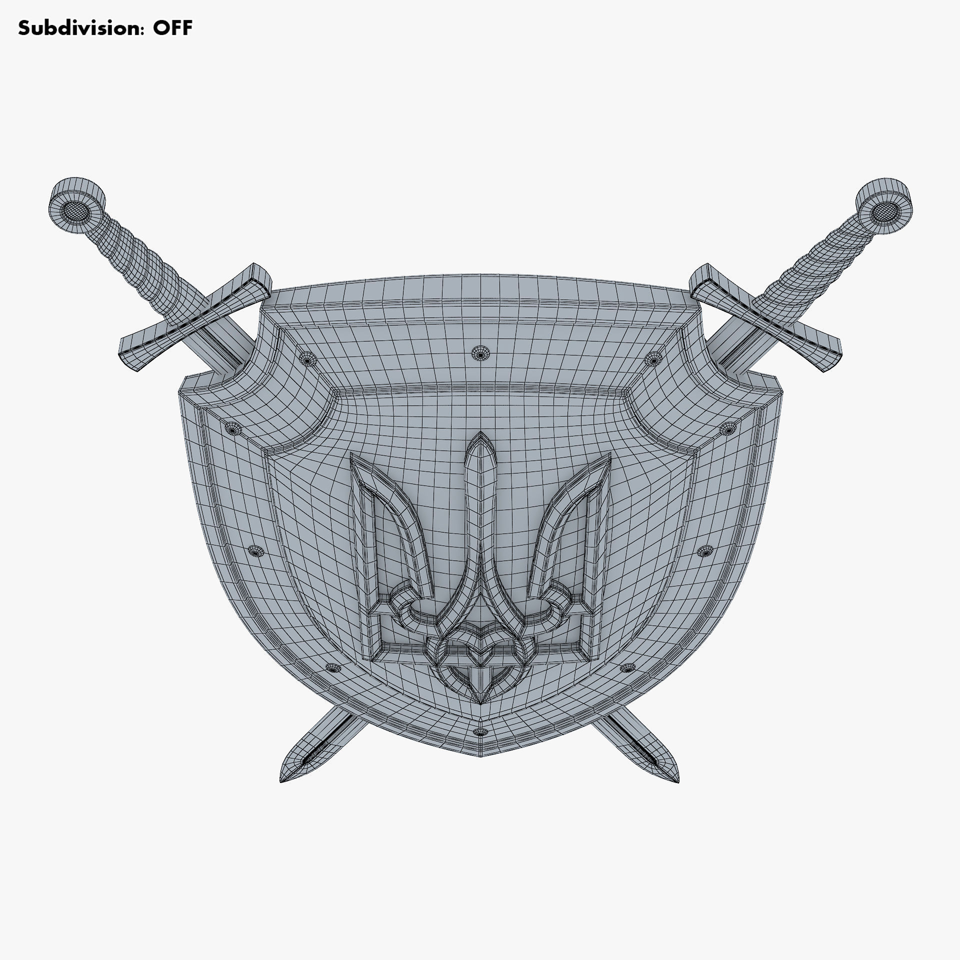 Coat of Arms of Ukraine M 1 3D model_11