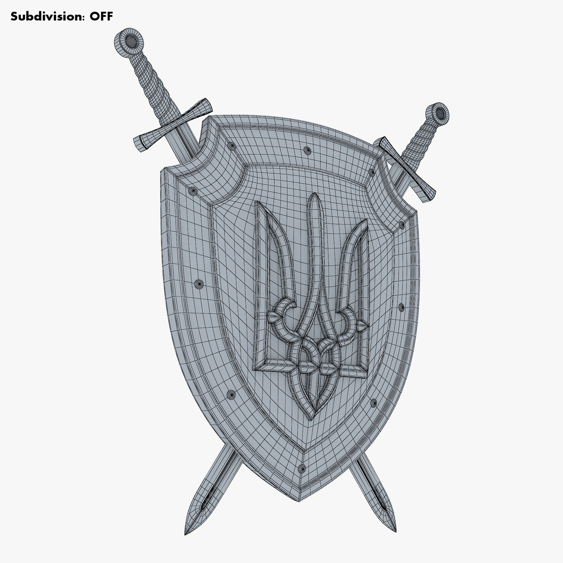 Coat of Arms of Ukraine M 1 3D model_17