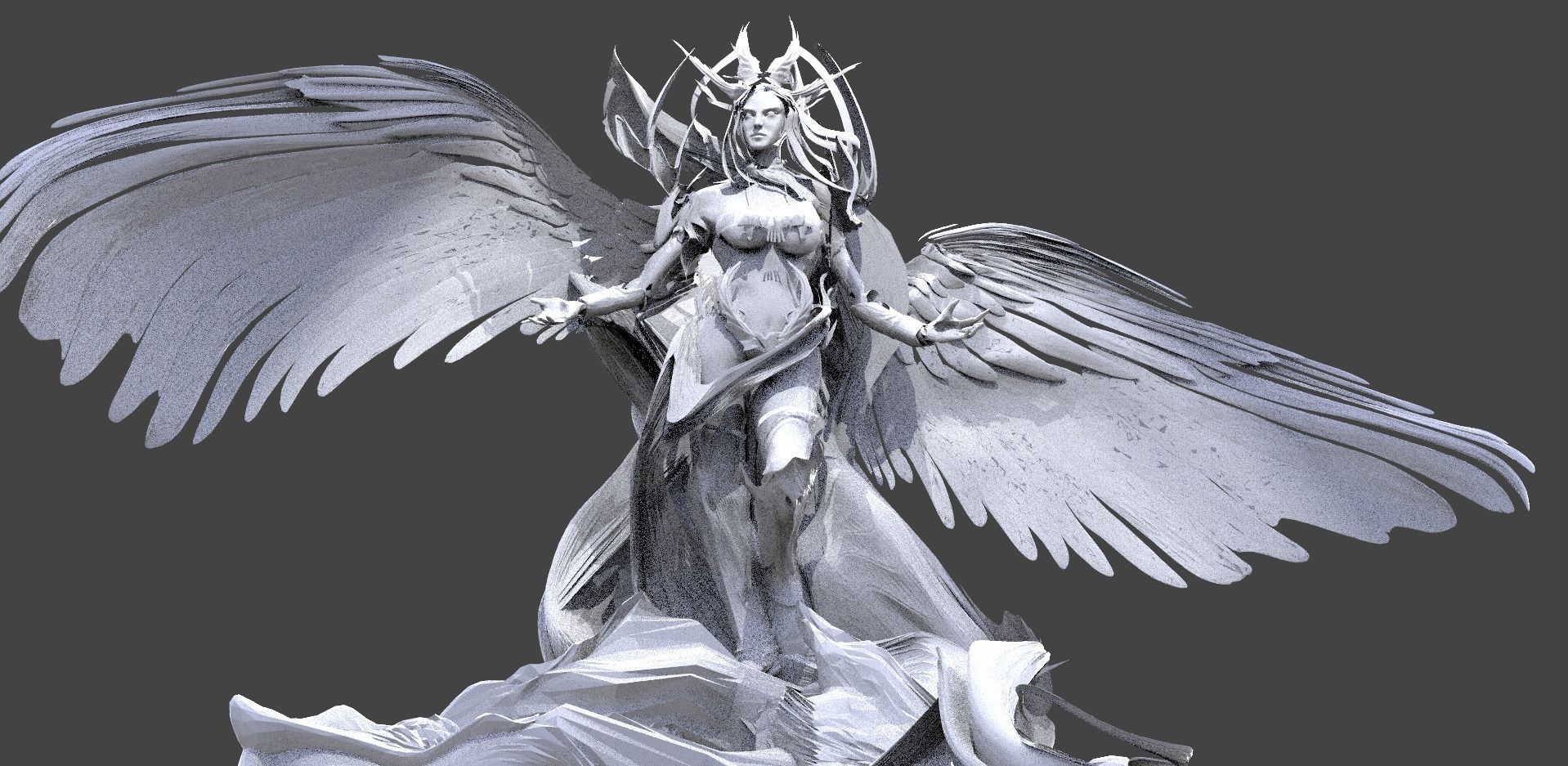 High Angel Guardian 3  3D model_1