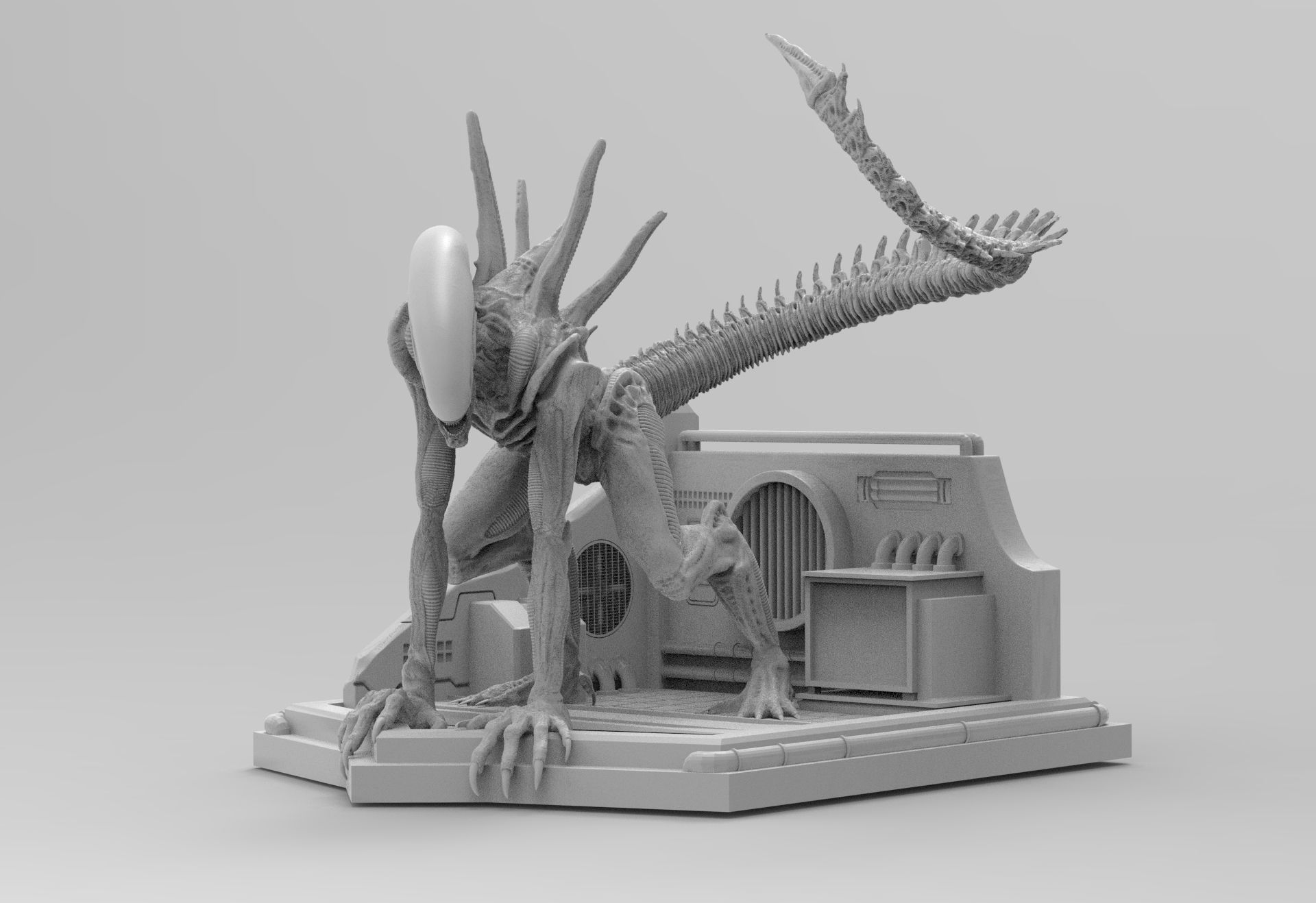 Alien Xenomorph Sewer Escape 3D Printing Diorama 3D print model_47
