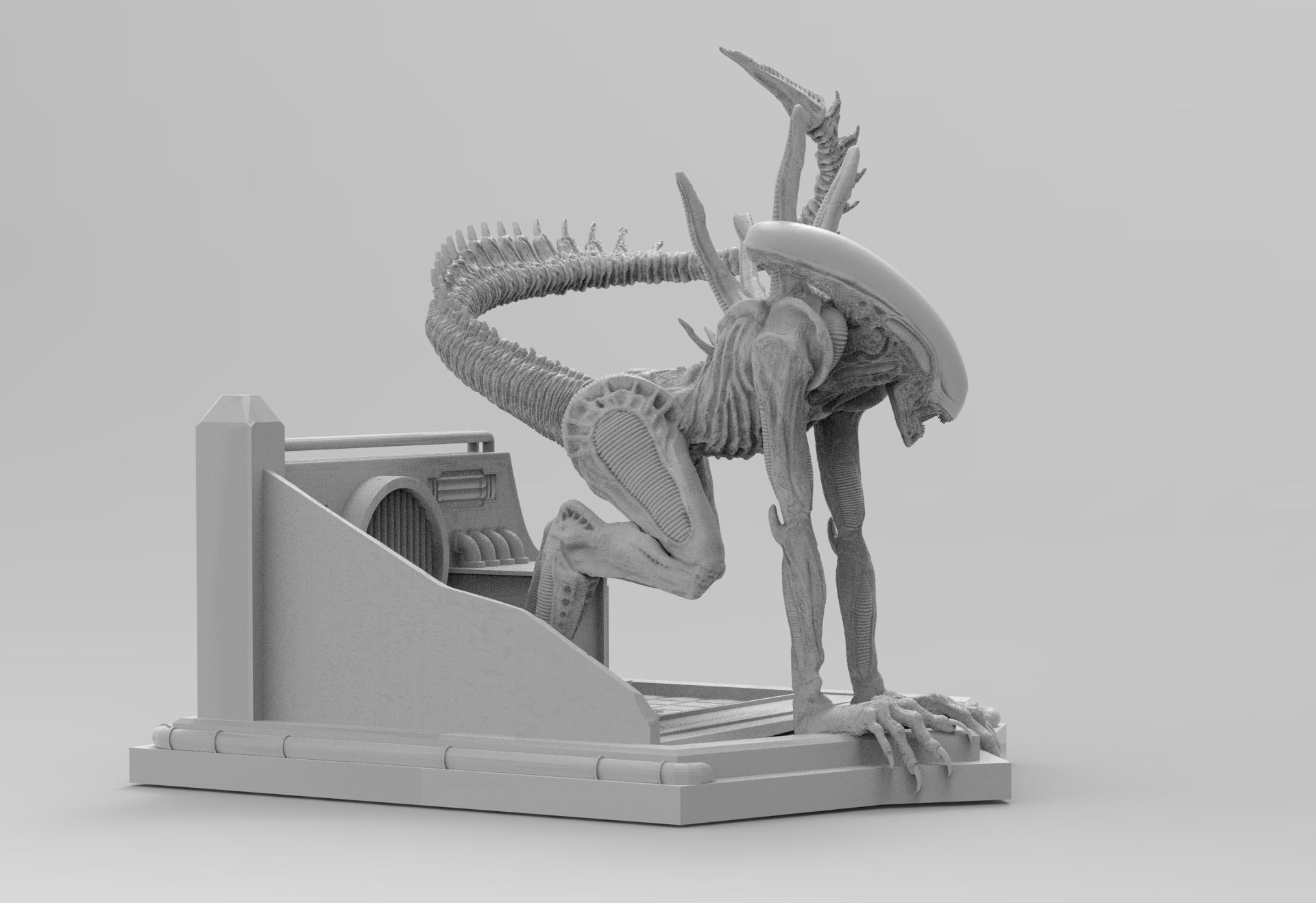 Alien Xenomorph Sewer Escape 3D Printing Diorama 3D print model_26