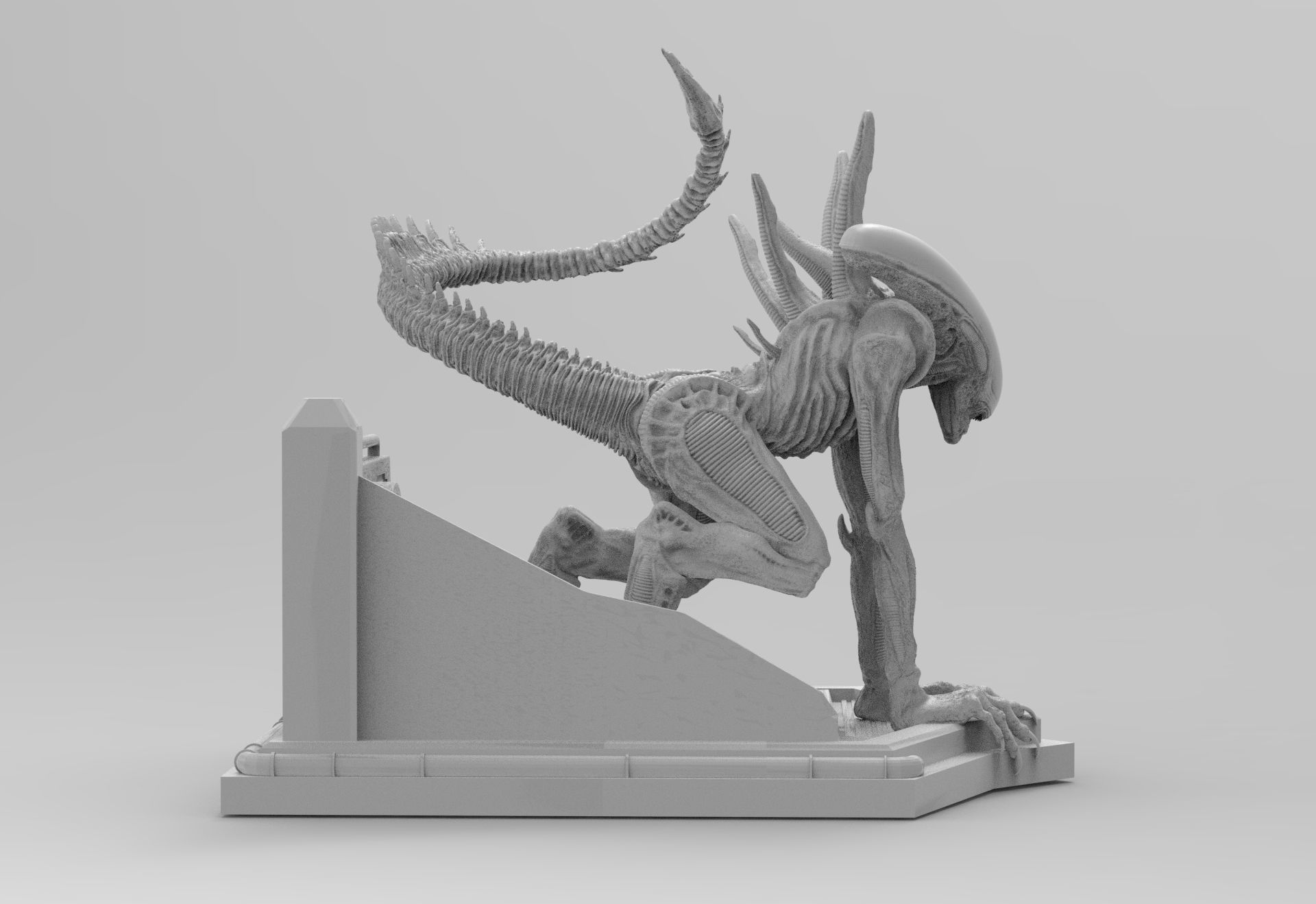 Alien Xenomorph Sewer Escape 3D Printing Diorama 3D print model_22
