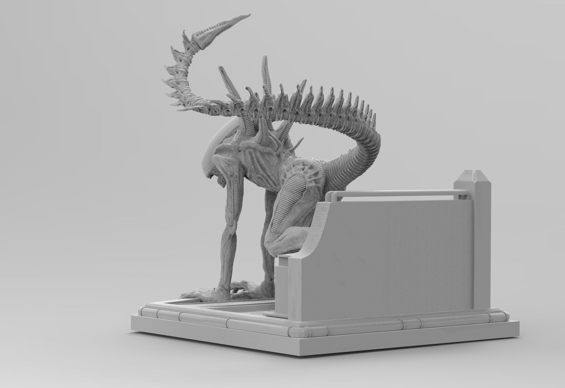 Alien Xenomorph Sewer Escape 3D Printing Diorama 3D print model_61