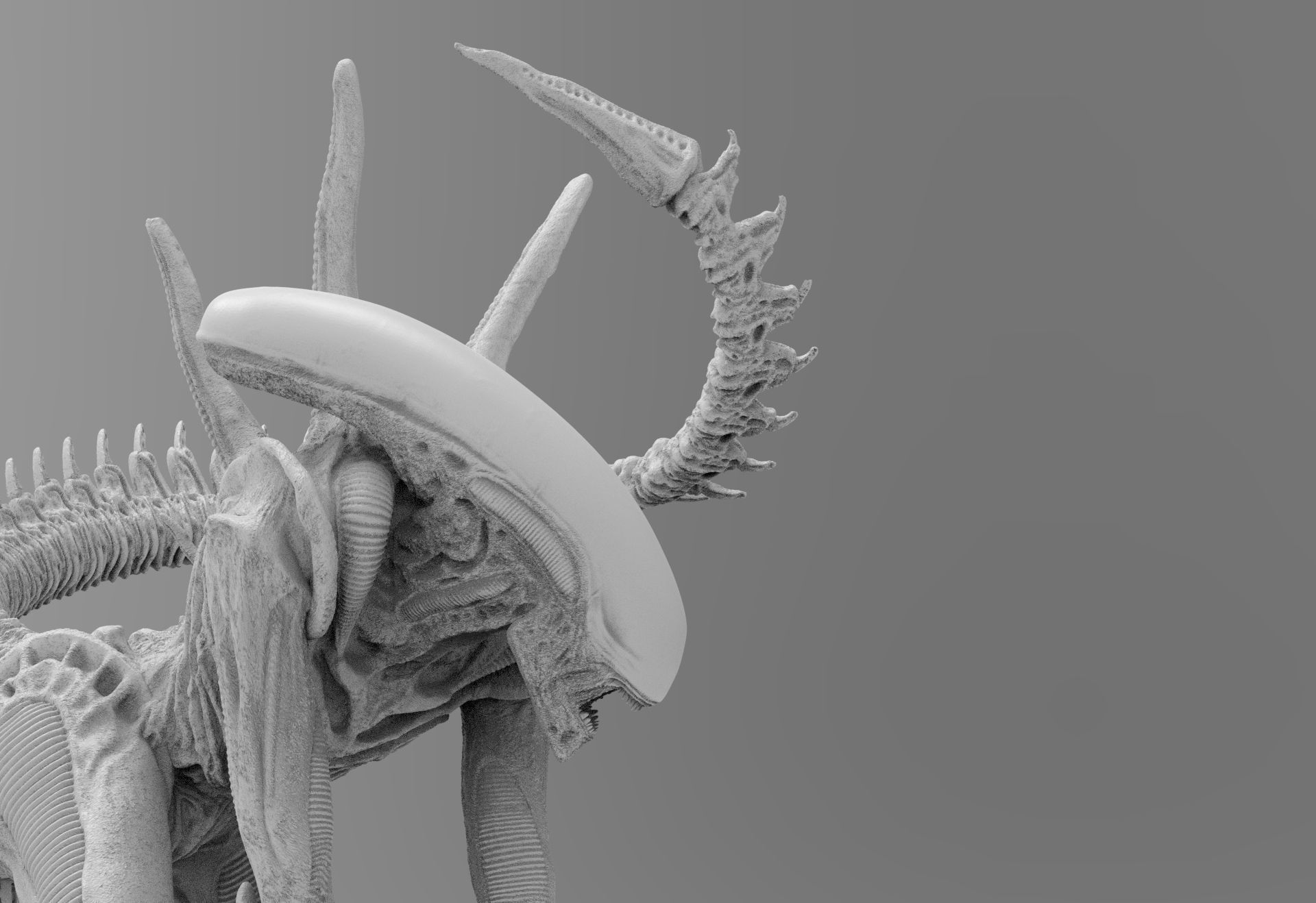 Alien Xenomorph Sewer Escape 3D Printing Diorama 3D print model_1